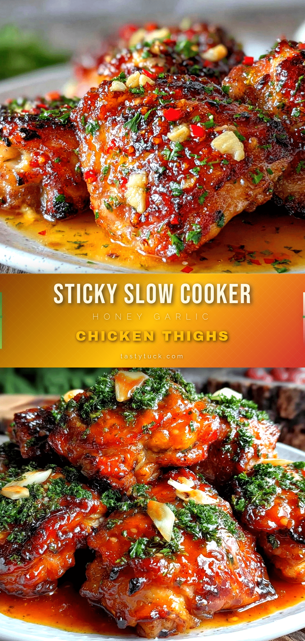 savory crockpot honey garlic chicken thighs recipe
