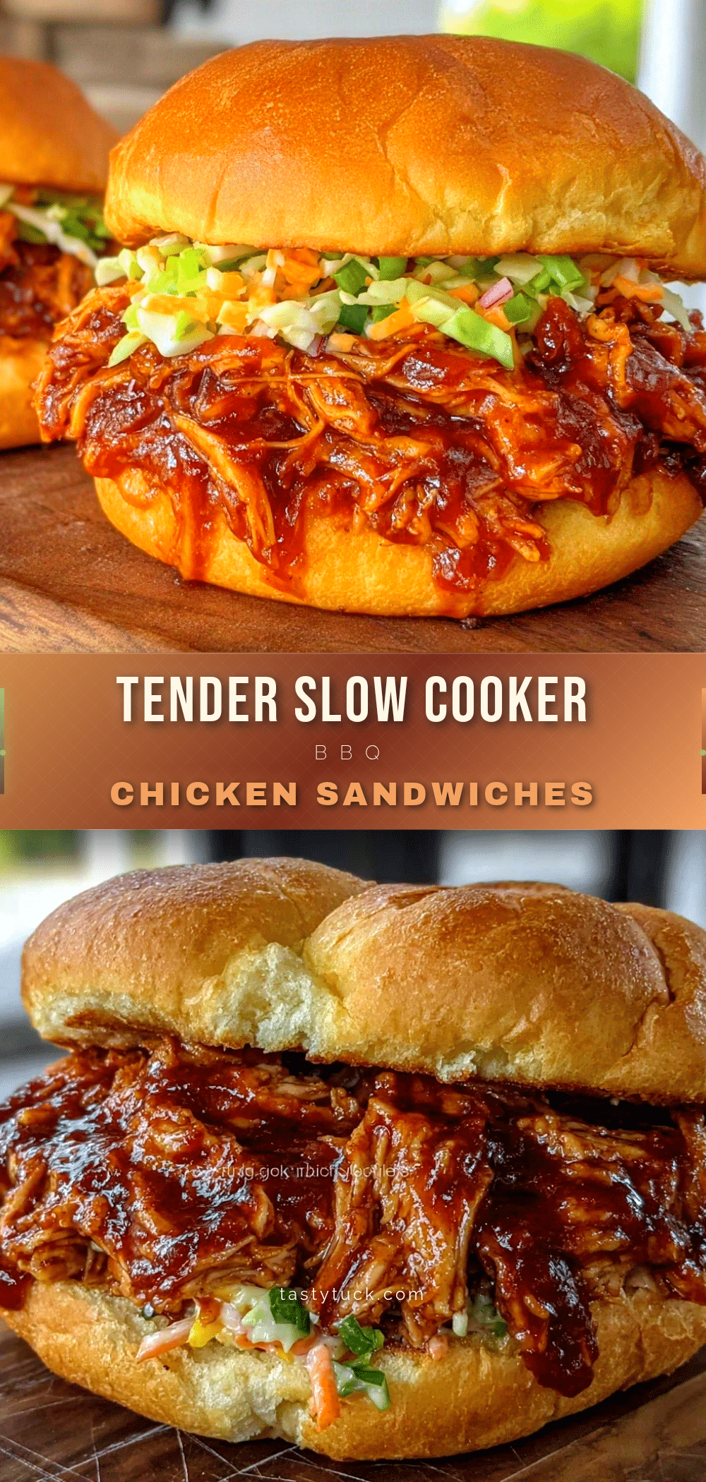 slow cooker BBQ chicken sandwiches recipe