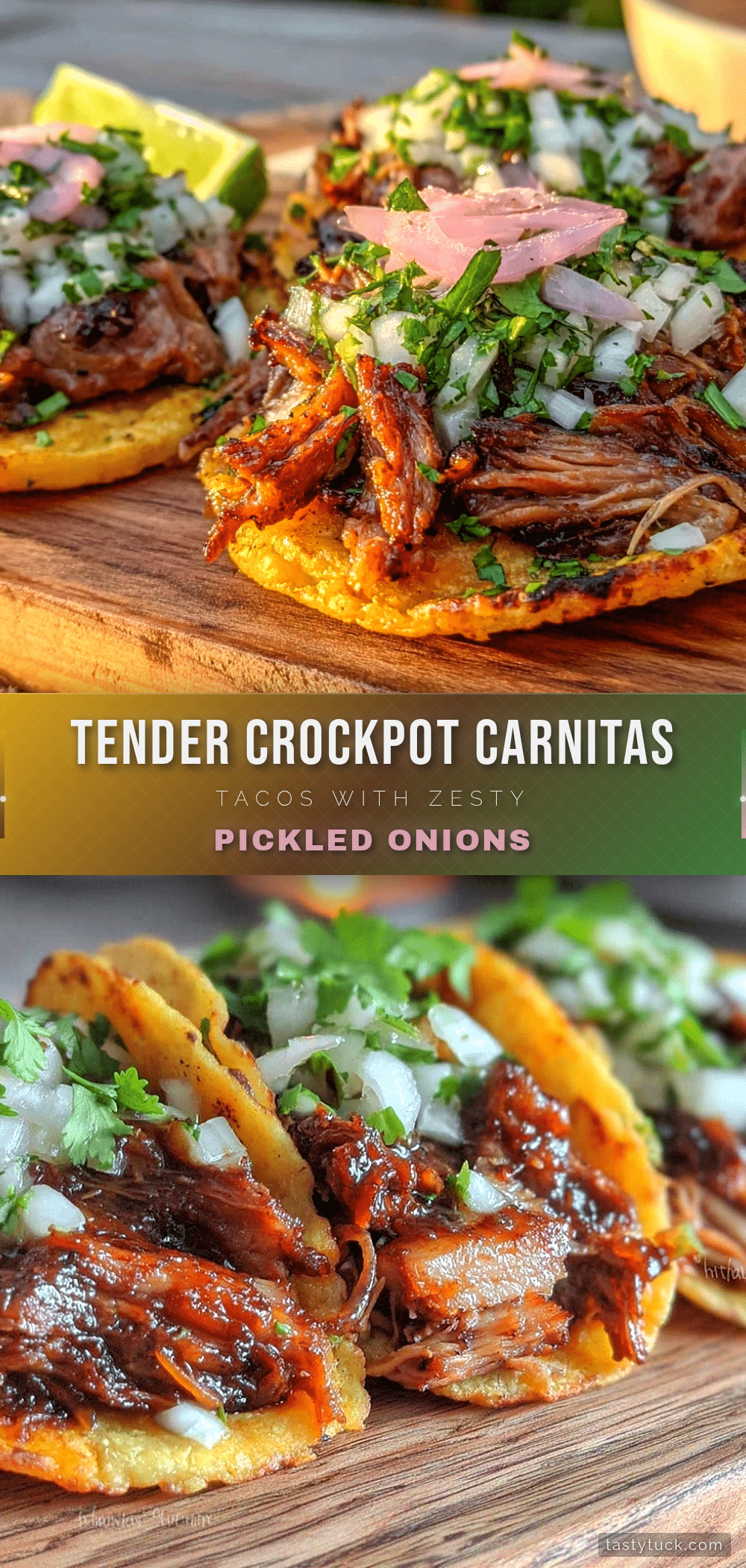 tender crockpot carnitas tacos recipe