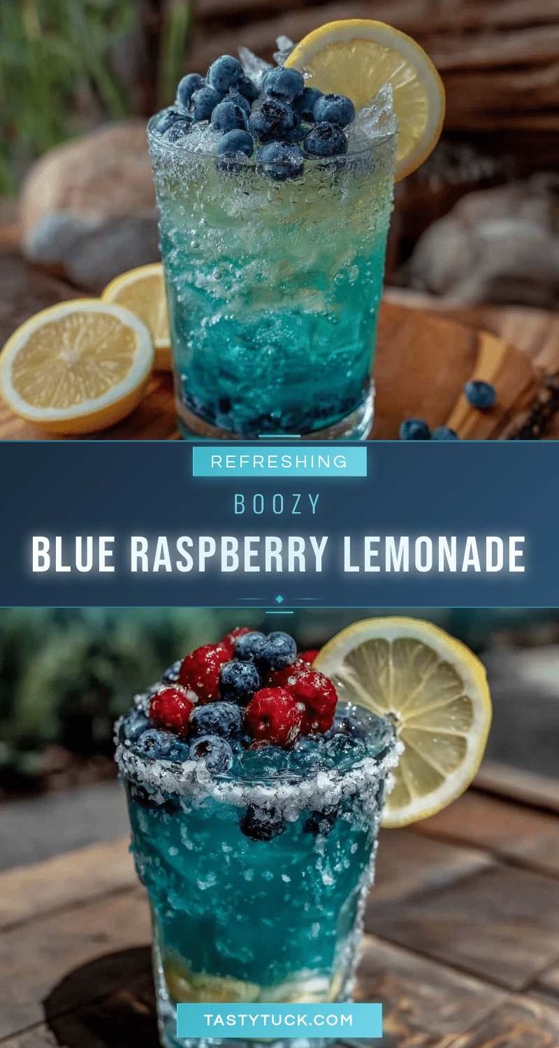 boozy blue raspberry lemonade cocktail recipe
