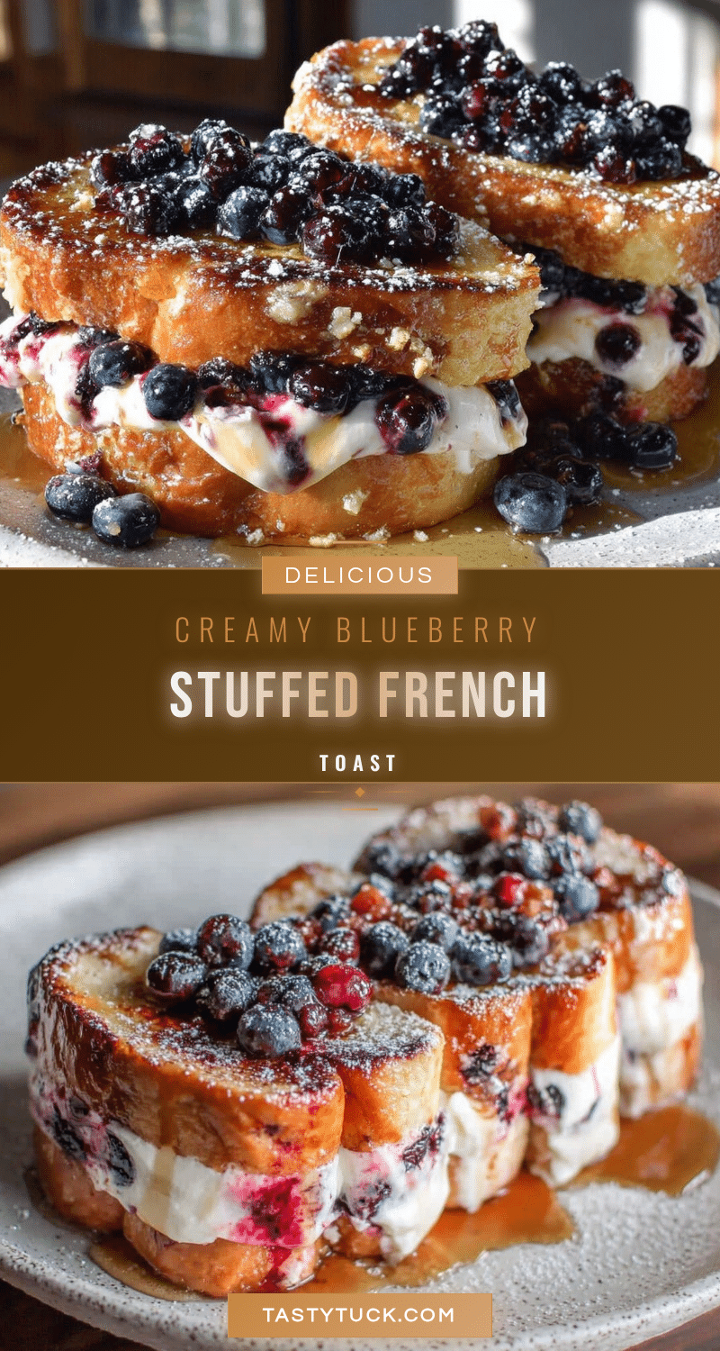 Creamy Blueberry Cream Cheese Stuffed French Toast recipe