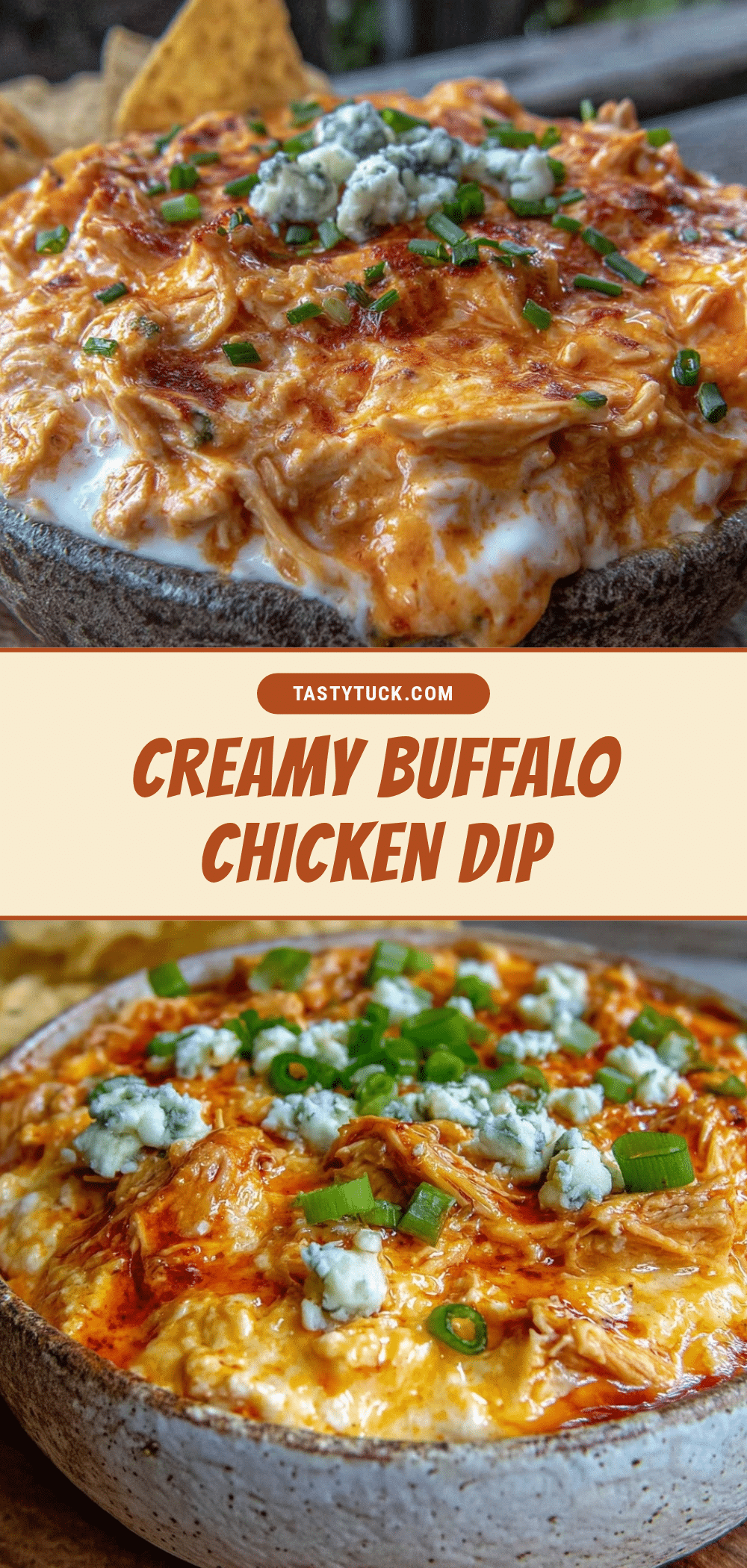 creamy buffalo chicken dip recipe