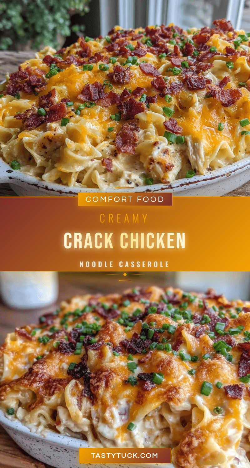 creamy crack chicken noodle casserole recipe