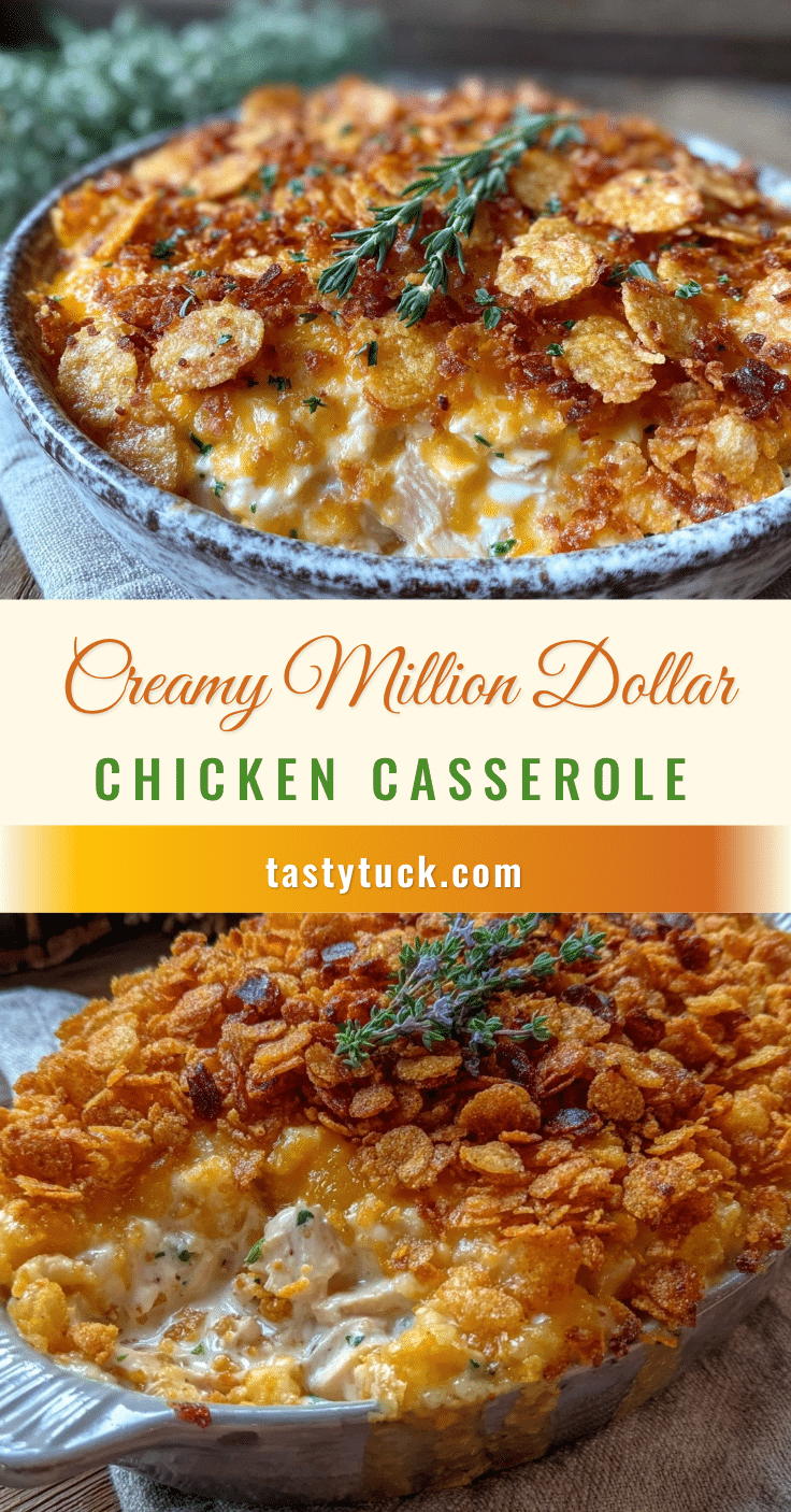 creamy million dollar chicken casserole recipe