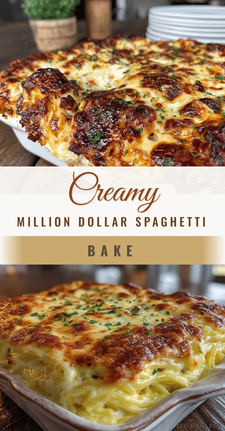 creamy million dollar spaghetti bake recipe