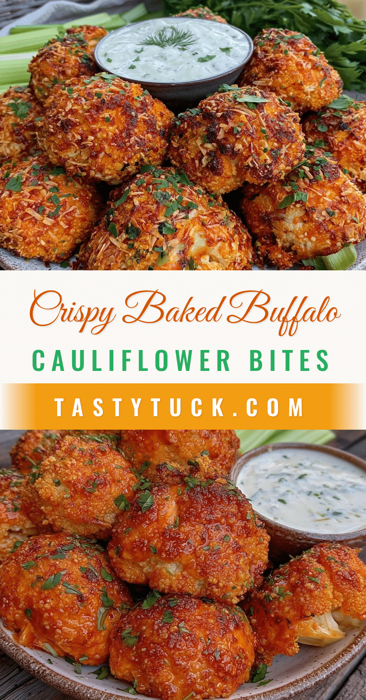 crispy baked buffalo cauliflower bites recipe