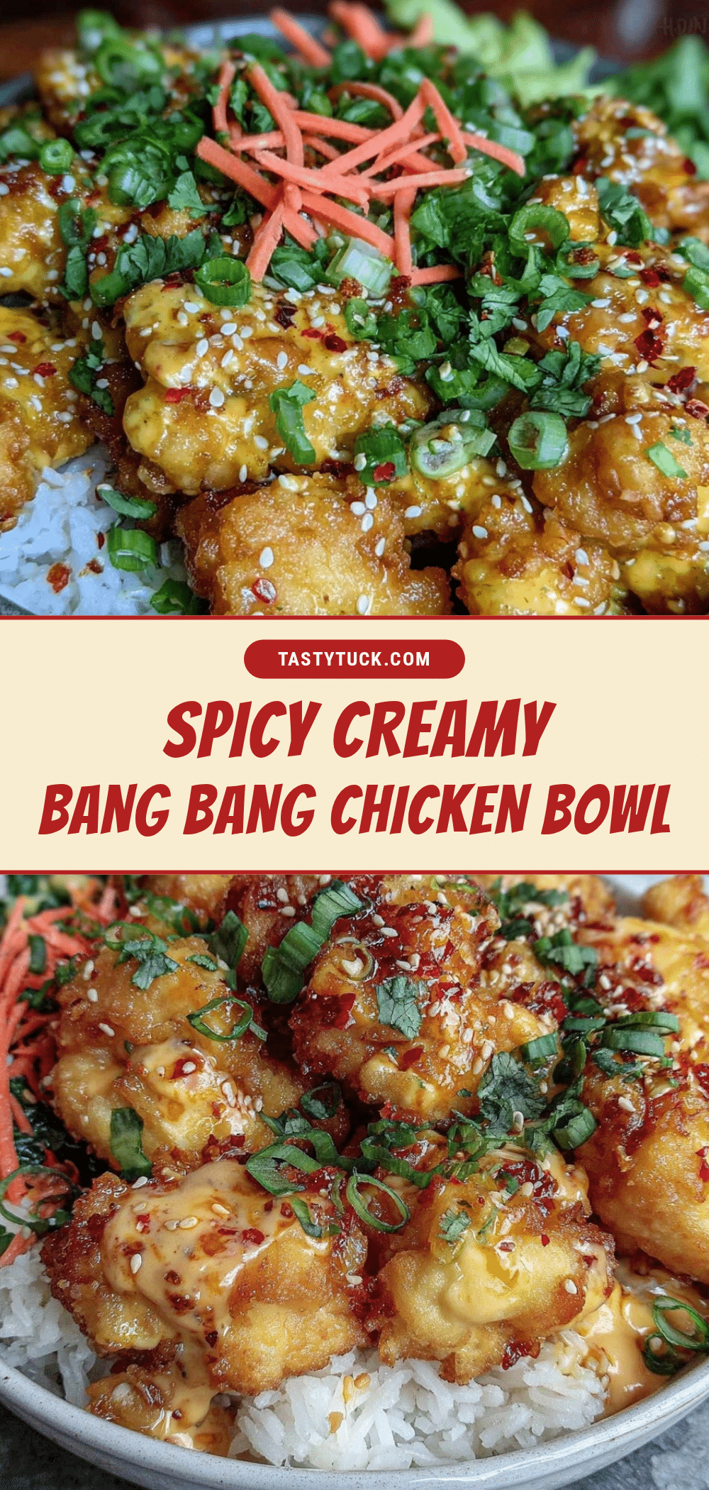 Crispy Bang Bang Chicken Bowl recipe