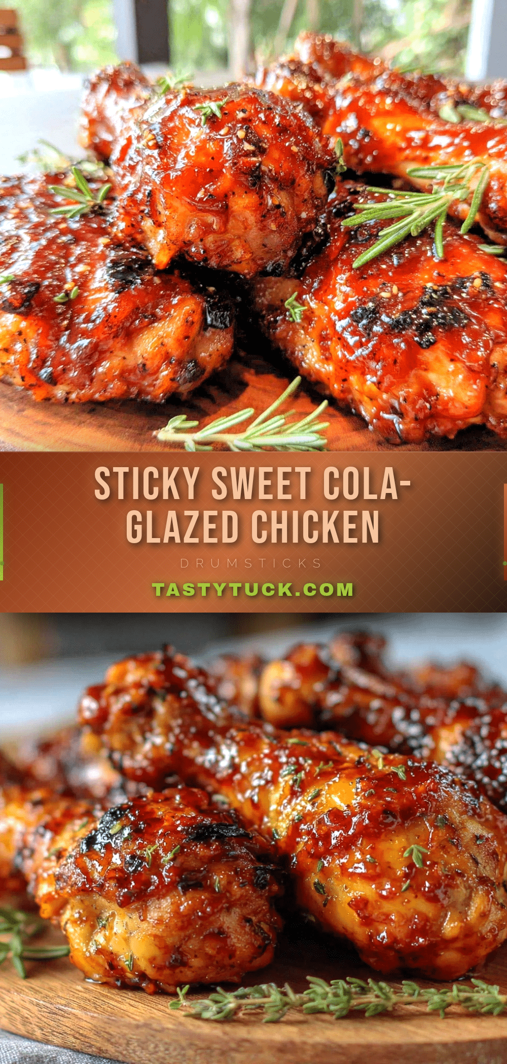 crispy cola-glazed grilled chicken drumsticks recipe