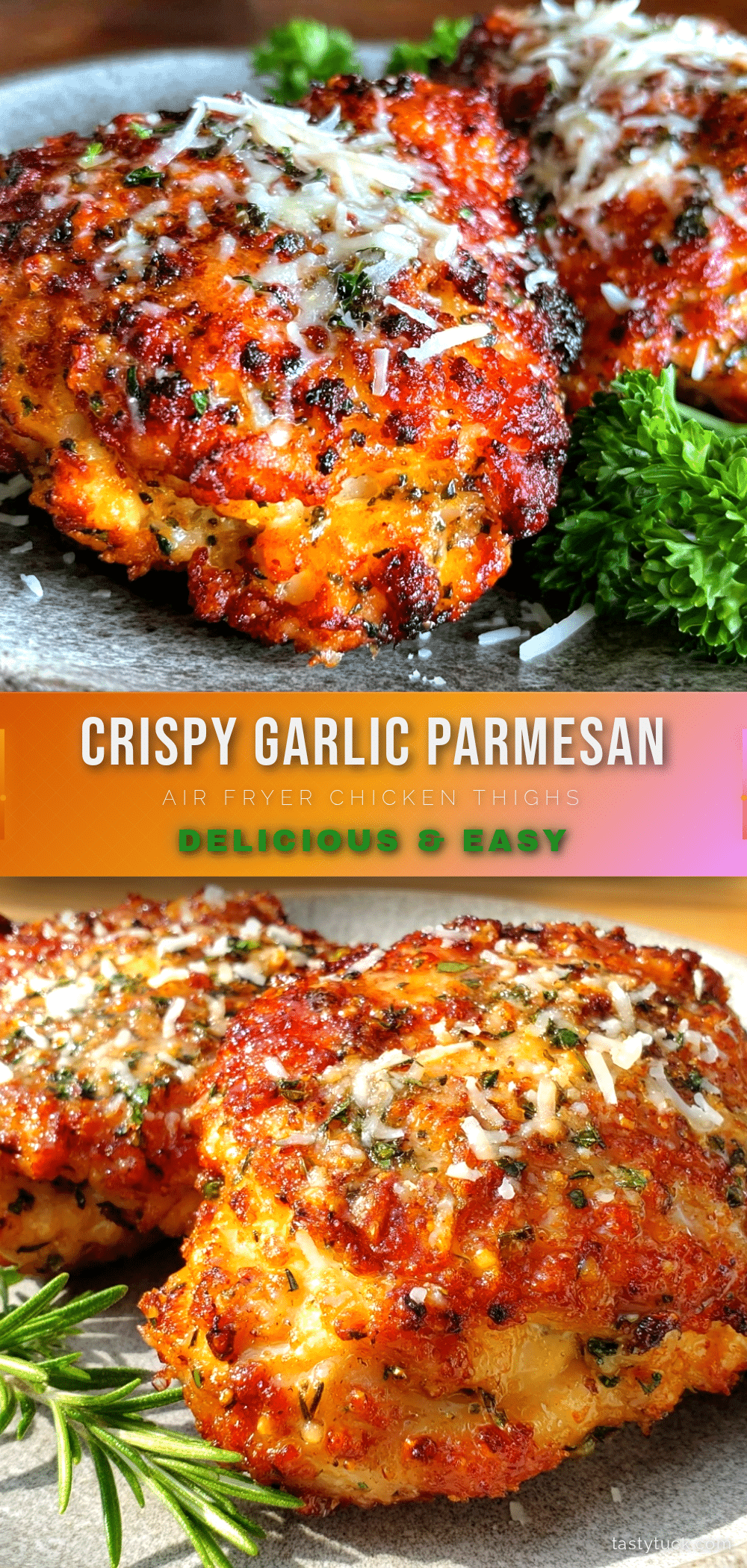 crispy garlic parmesan chicken thighs air fryer recipe recipe