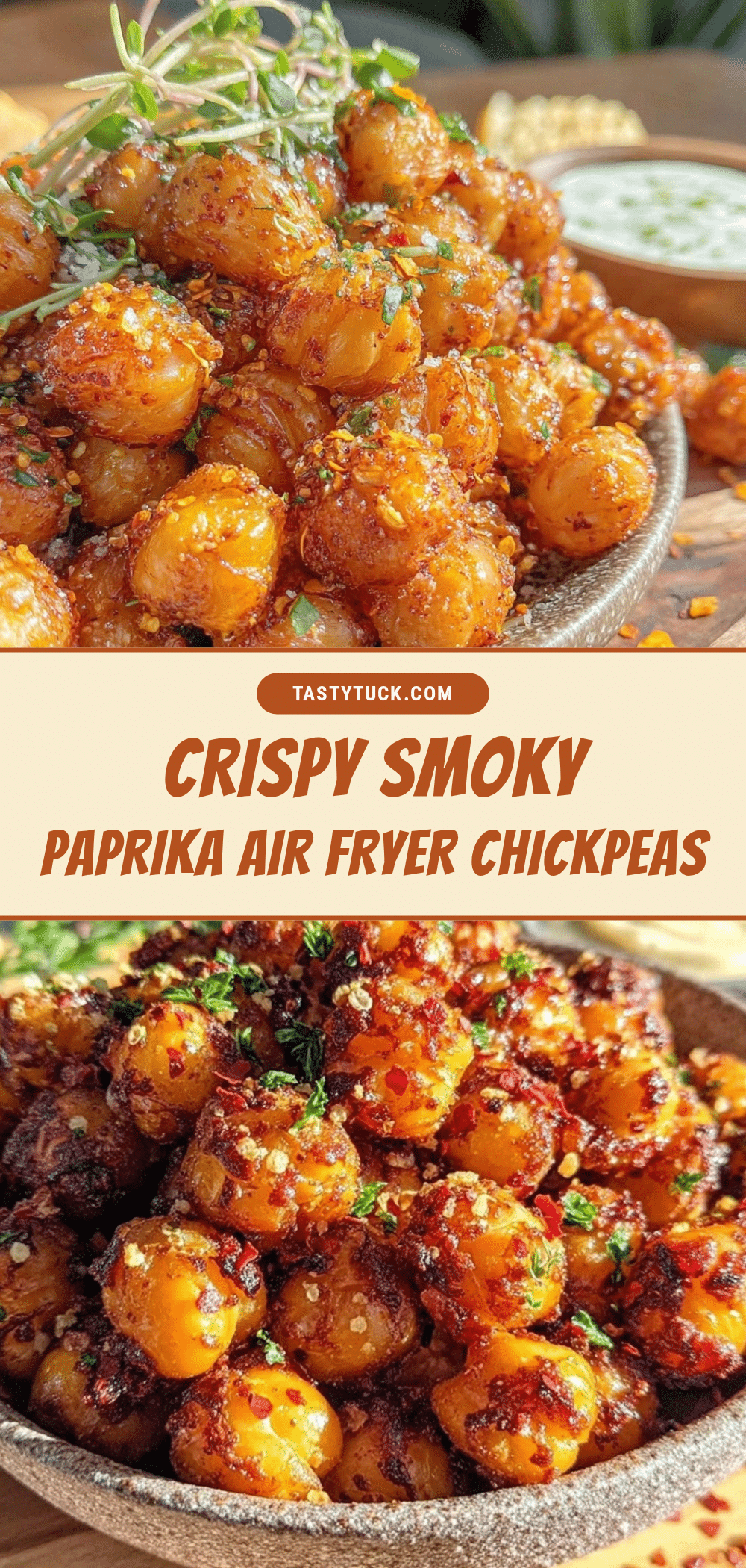 crispy smoky paprika air fryer chickpeas recipe