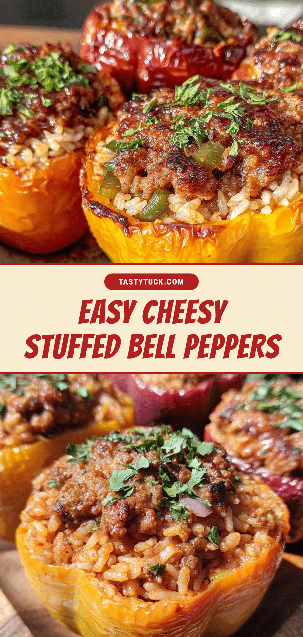 easy cheesy stuffed bell peppers recipe