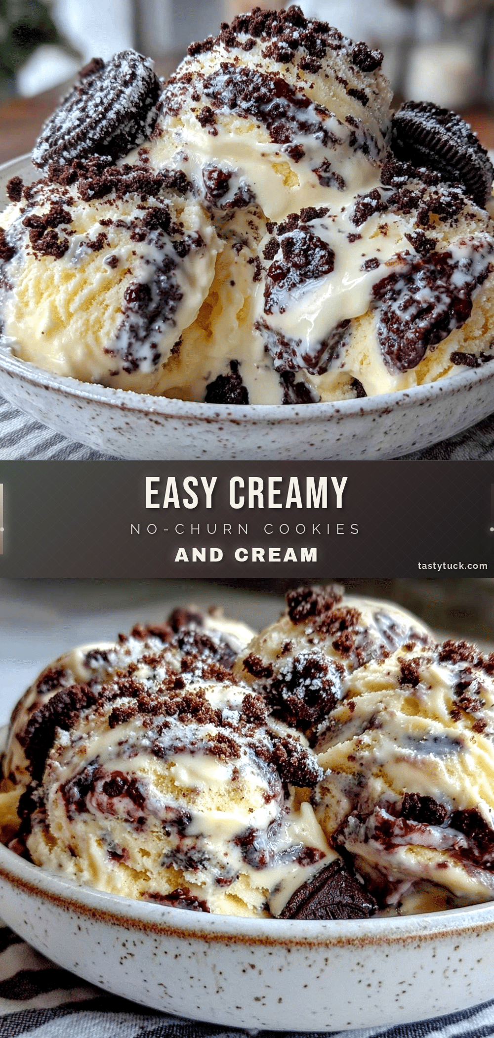 easy creamy no-churn cookies and cream ice cream recipe