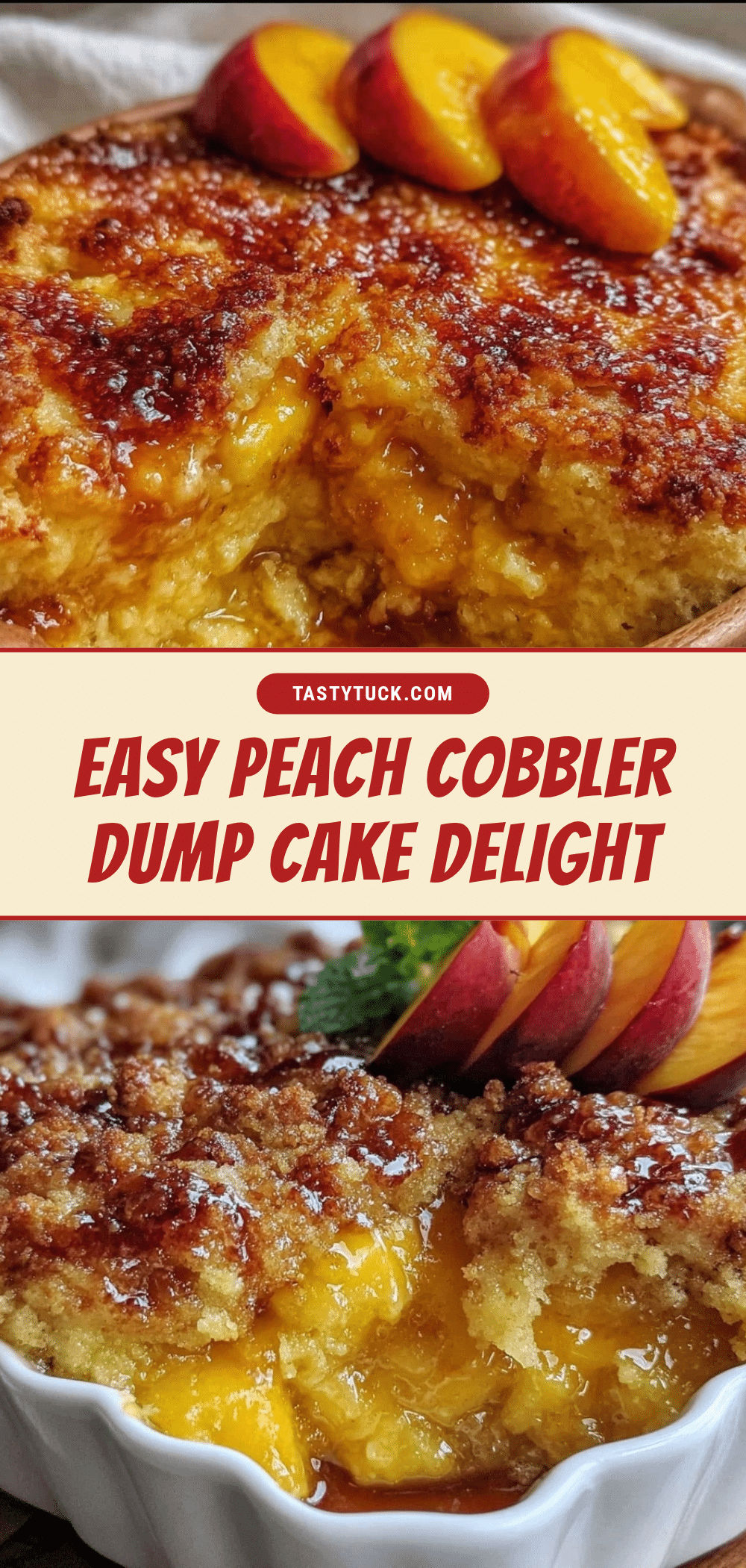 easy peach cobbler dump cake recipe
