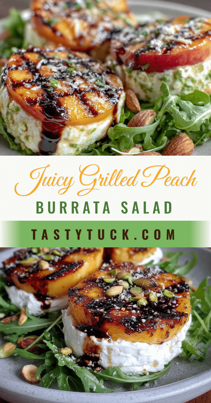 fresh grilled peach burrata salad recipe