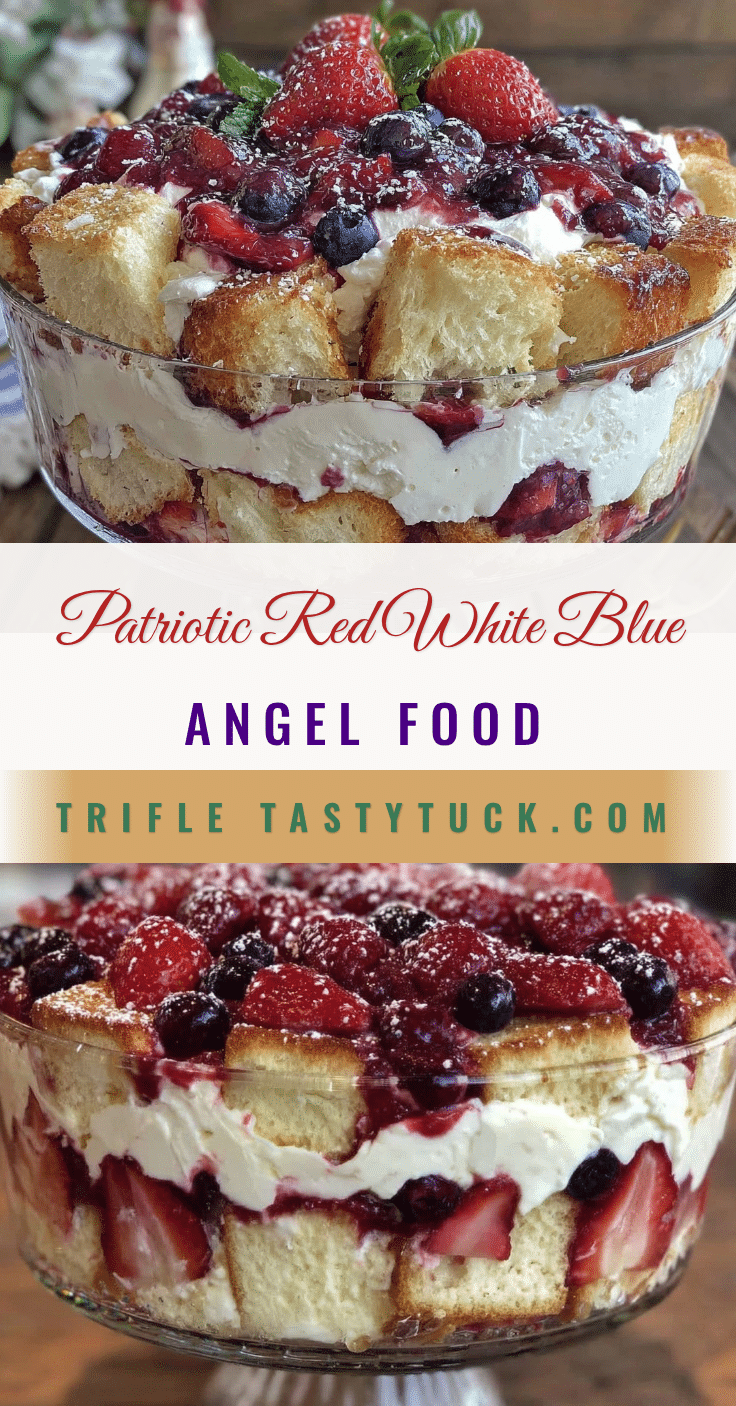 Fresh Red White and Blue Trifle recipe