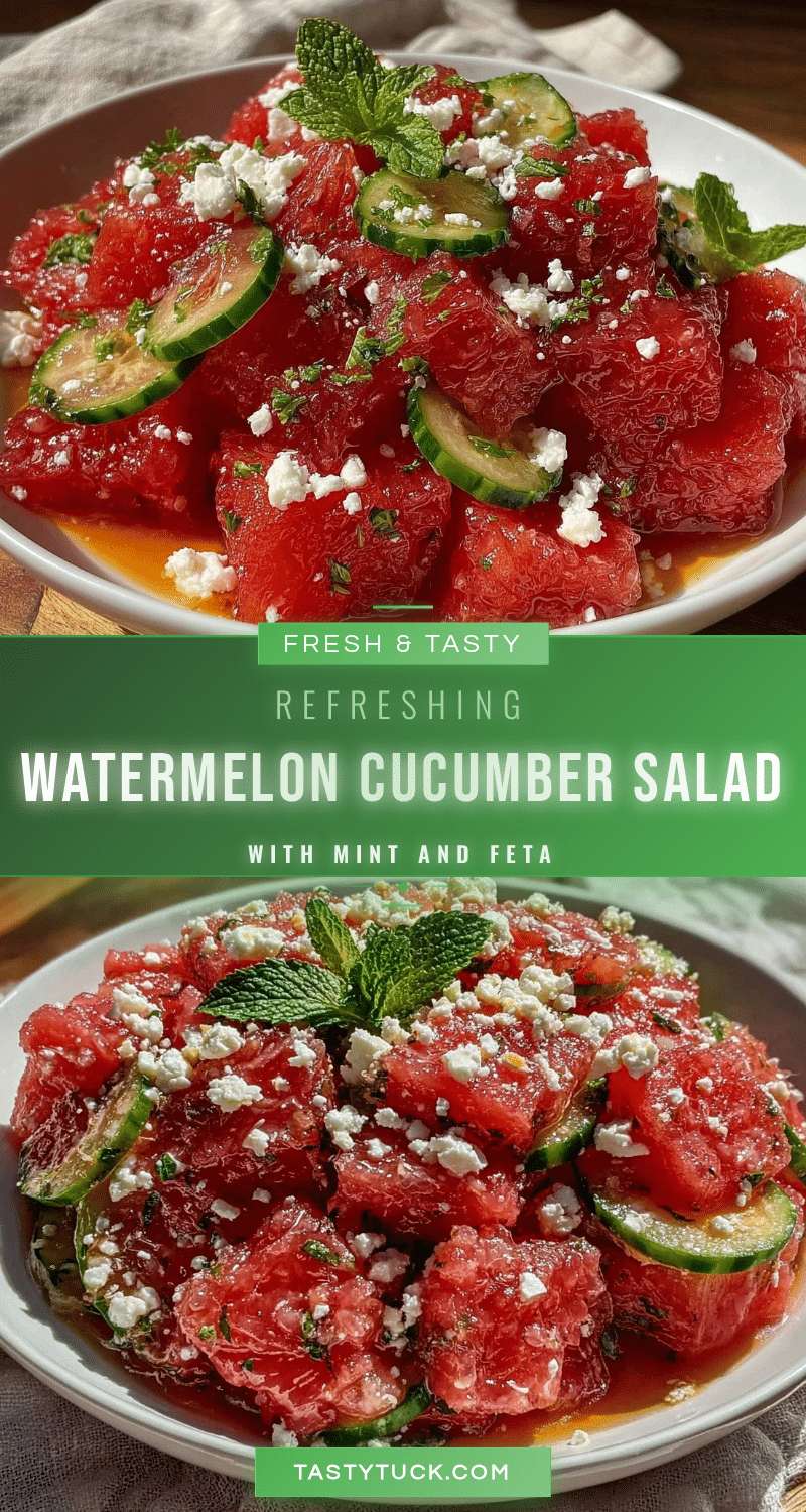 fresh watermelon cucumber salad recipe