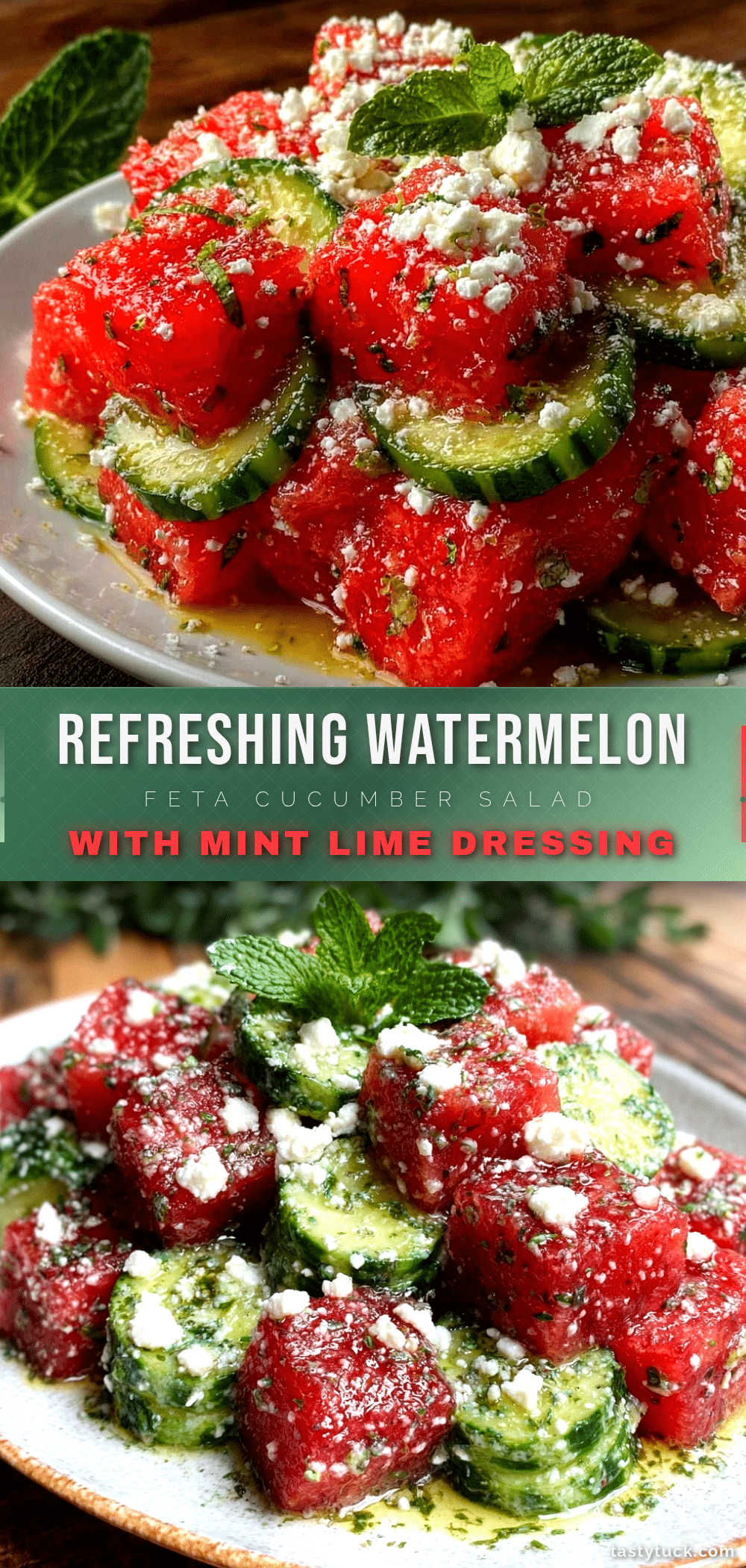 fresh watermelon feta cucumber salad recipe