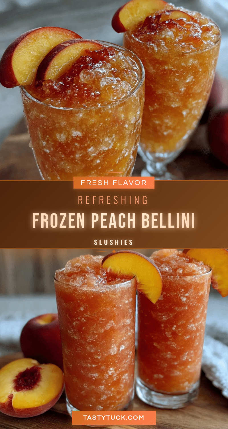 frozen peach bellini slushie recipe