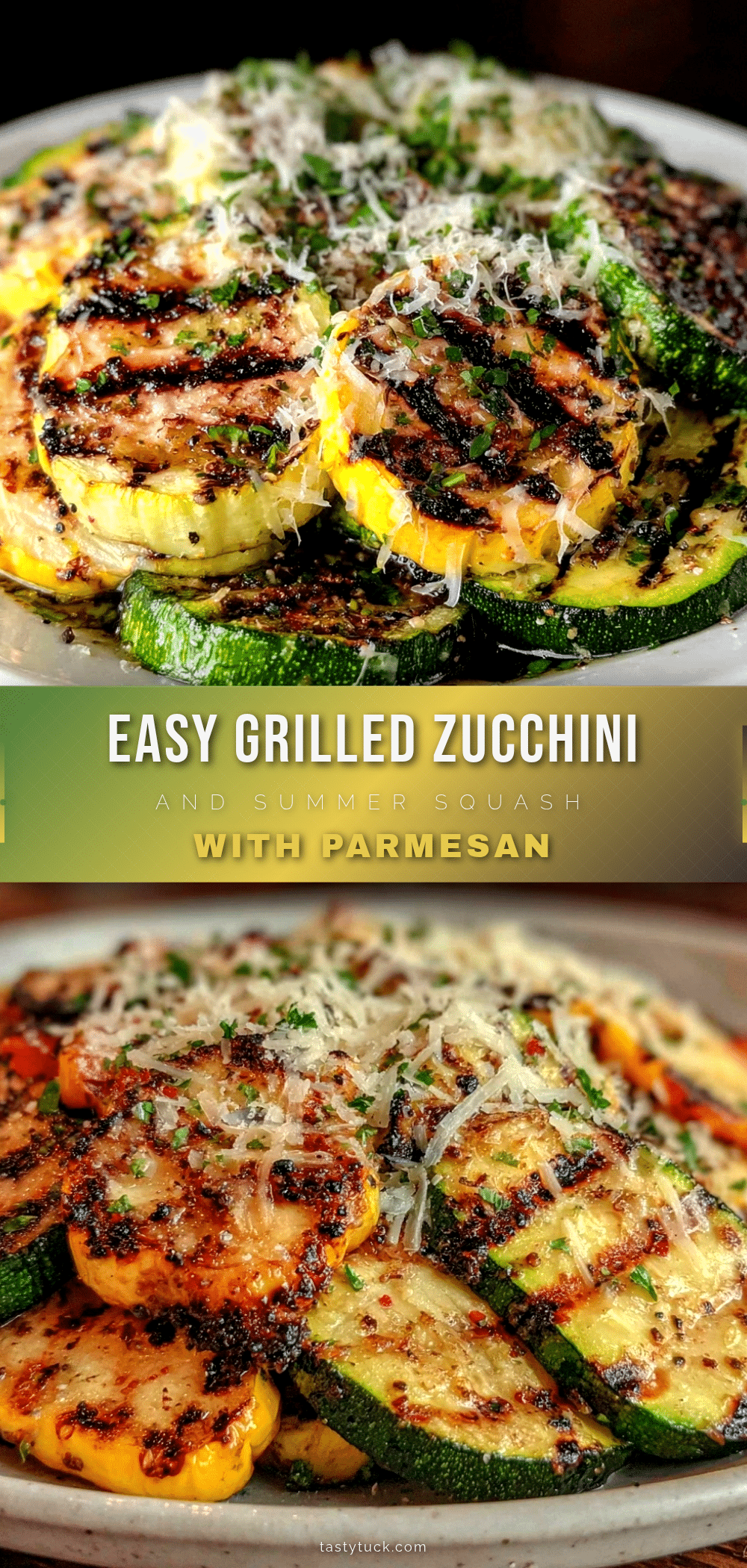 grilled zucchini and summer squash with Parmesan recipe