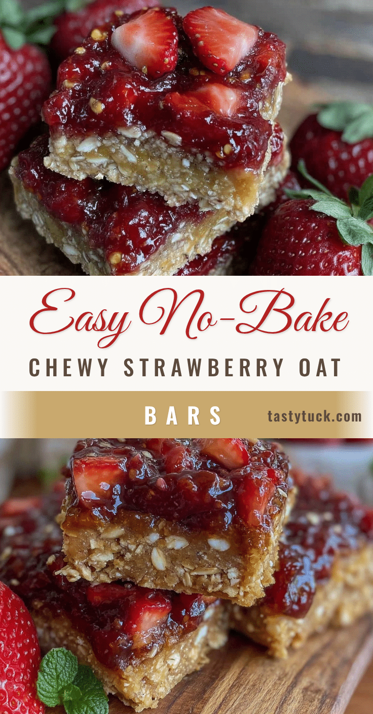 no-bake strawberry oat bars recipe