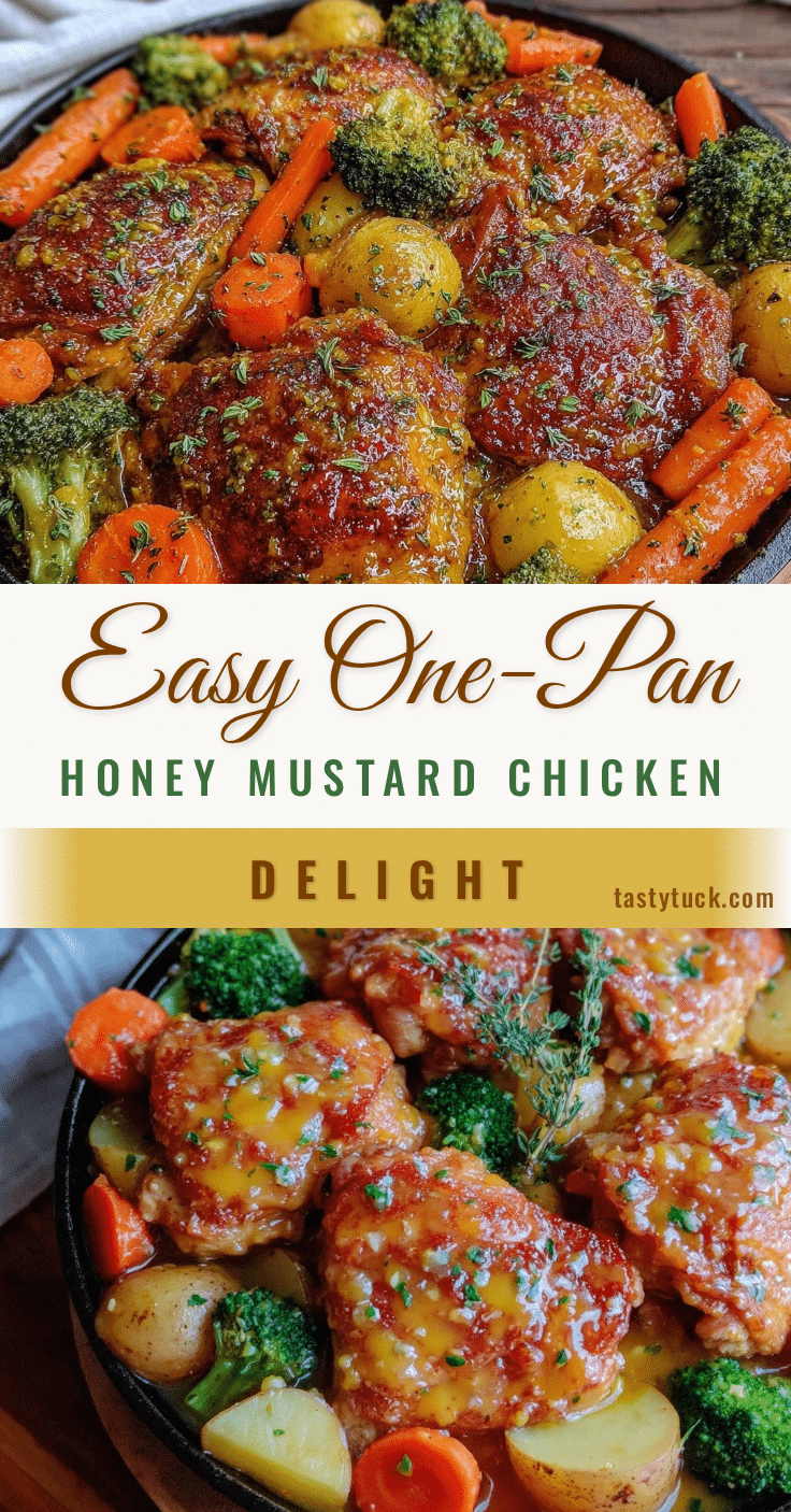 one-pan honey mustard chicken and vegetables recipe