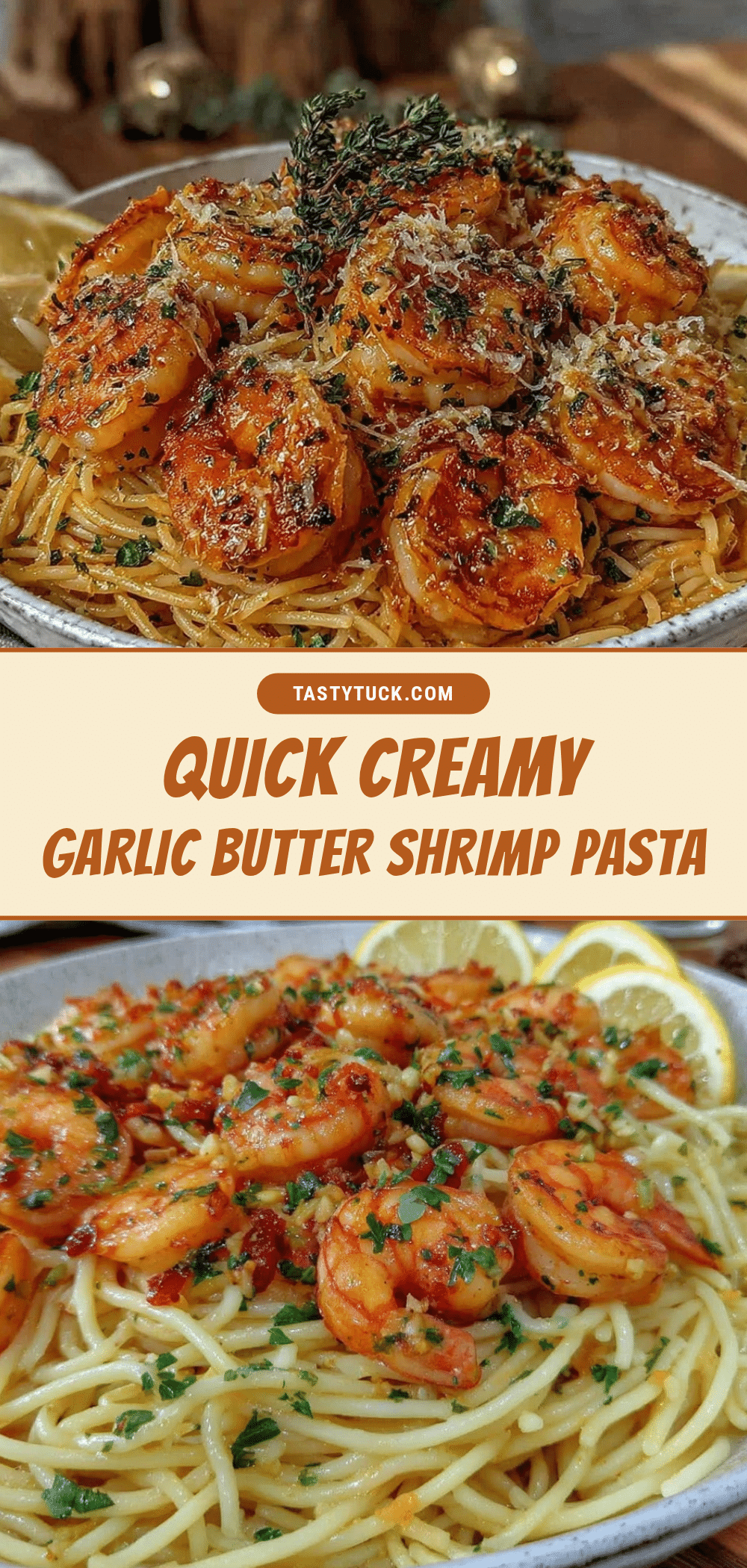 quick creamy garlic butter shrimp pasta recipe