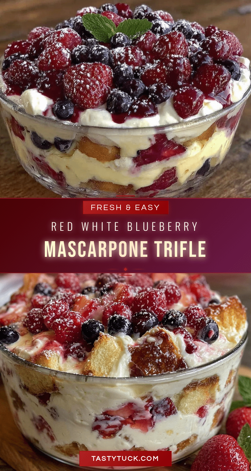 red white and blue berry mascarpone trifle recipe