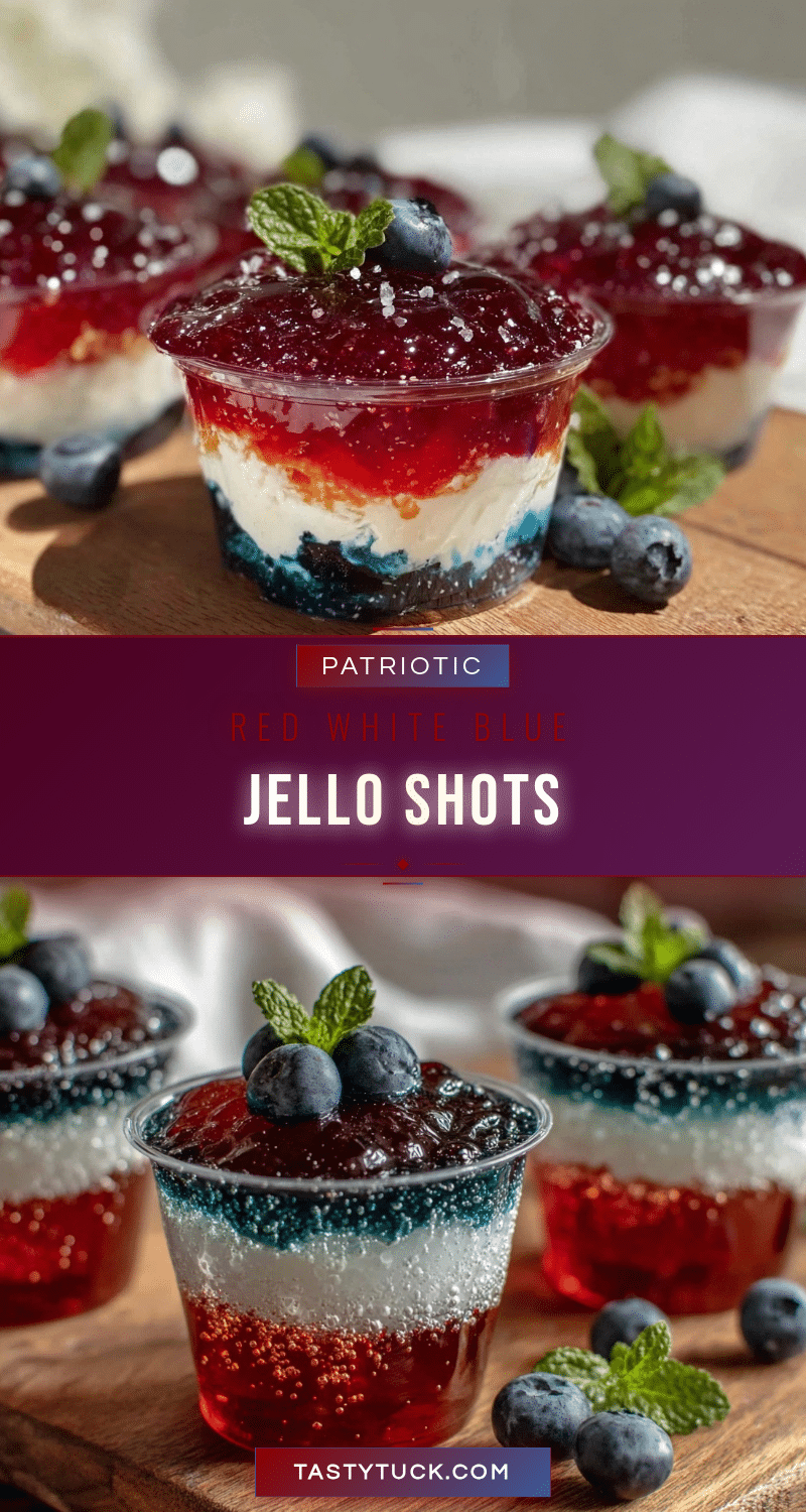 red white and blue jello shot cups recipe
