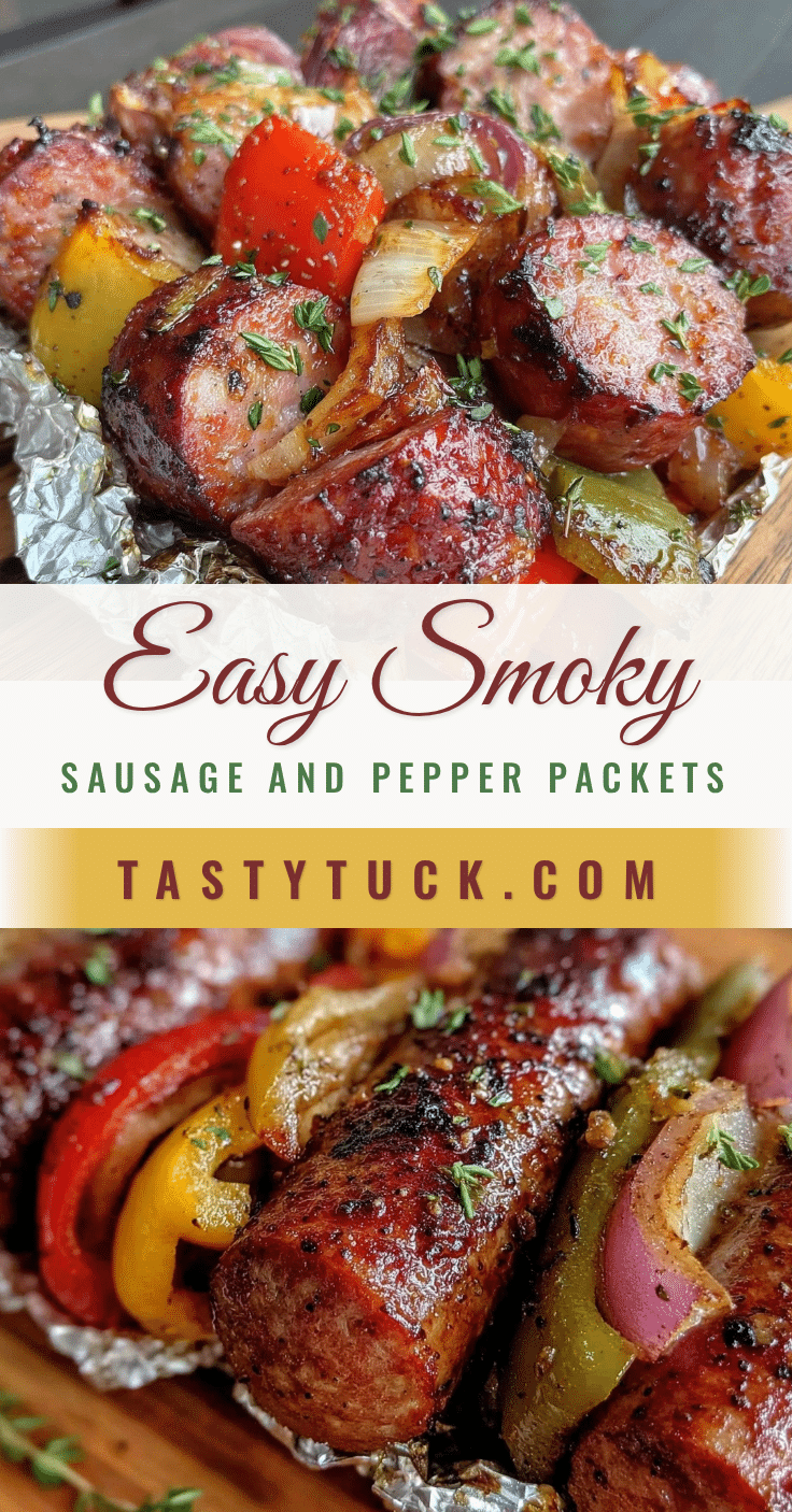 smoked sausage and pepper foil packets recipe