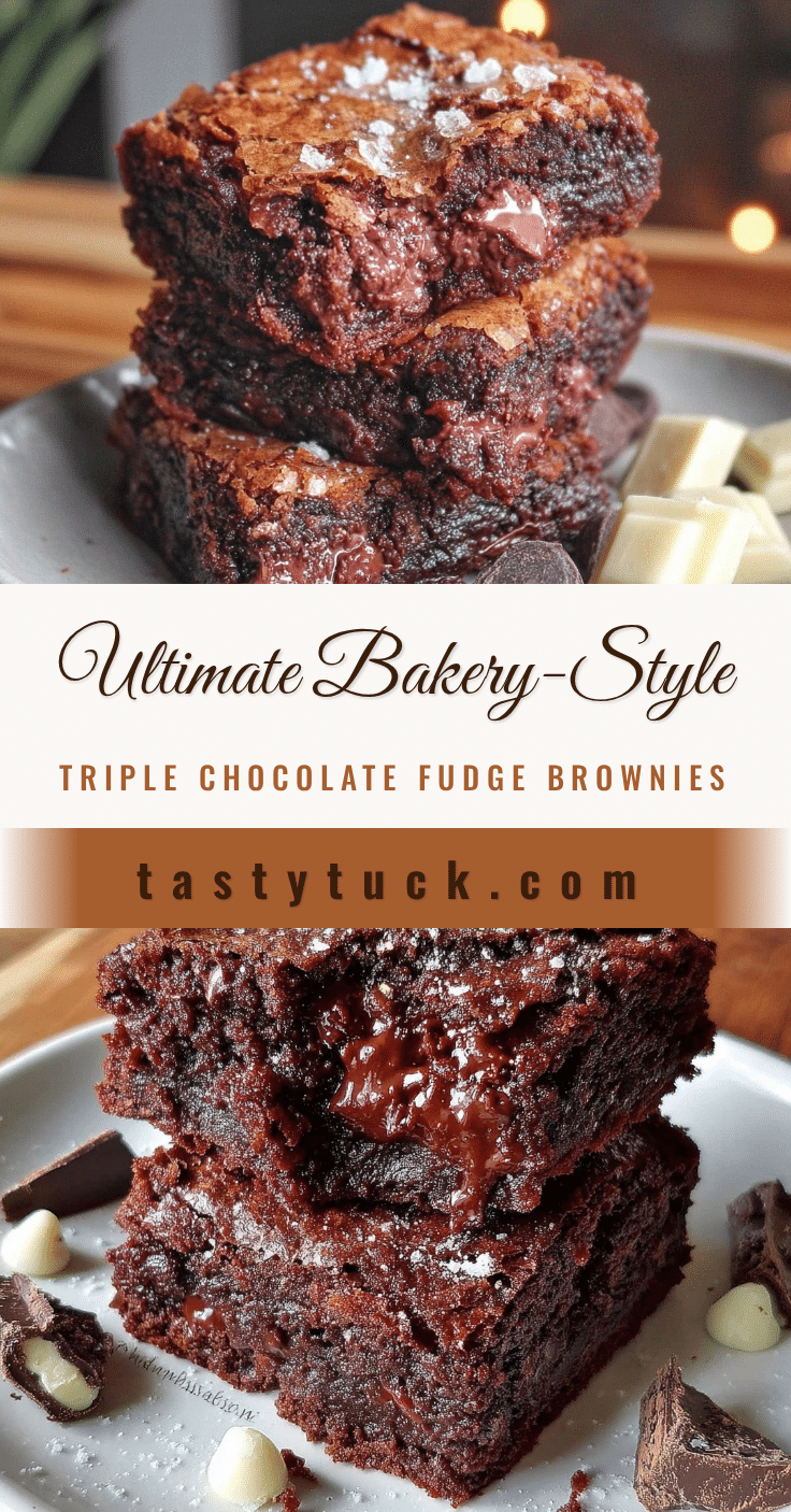 triple chocolate fudge brownies recipe