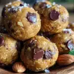 almond butter protein balls - featured image