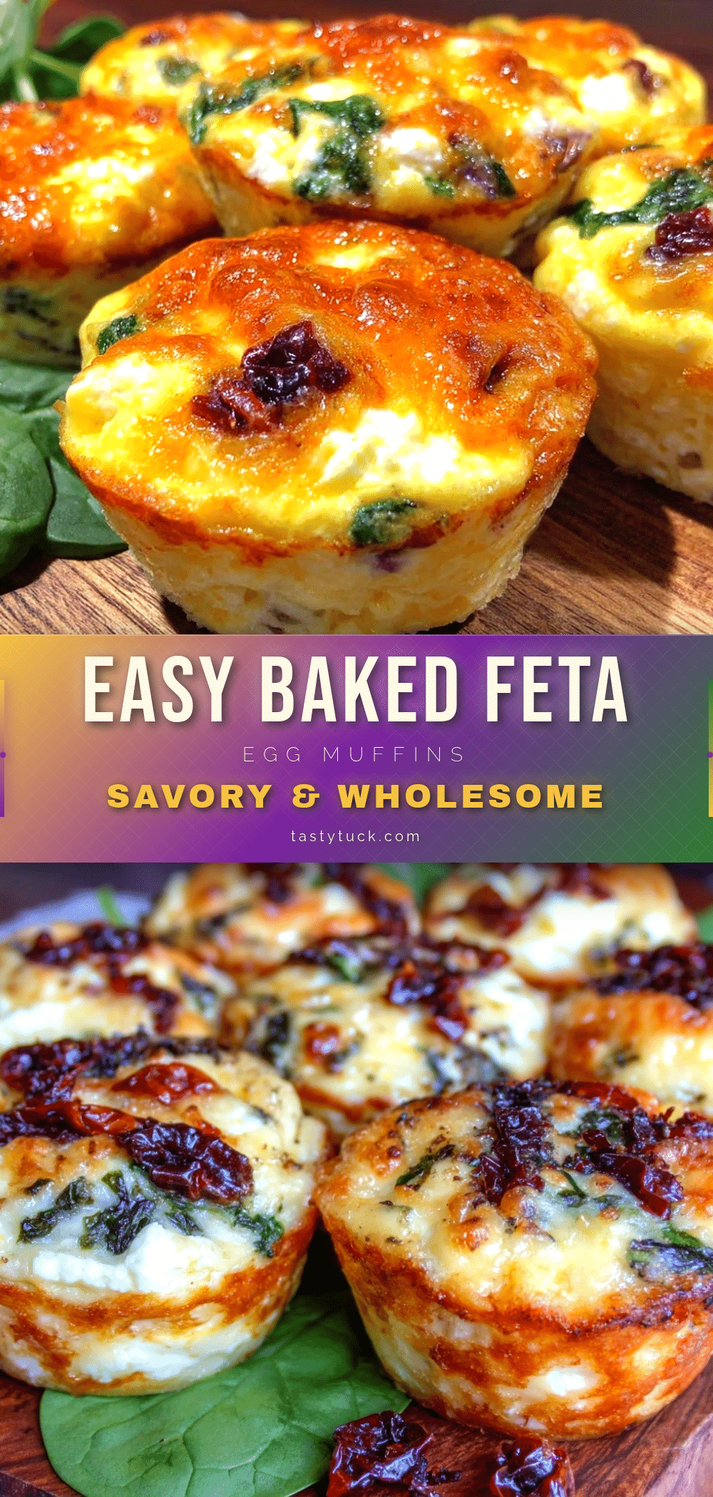 baked feta egg muffins recipe
