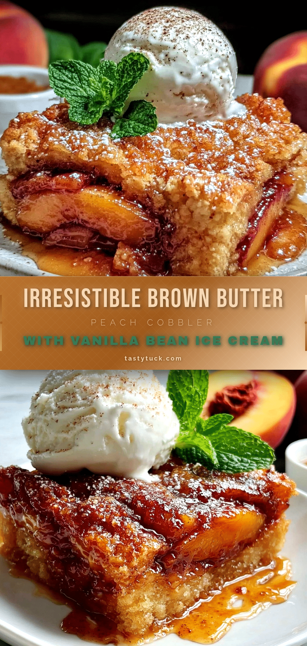 brown butter peach cobbler recipe