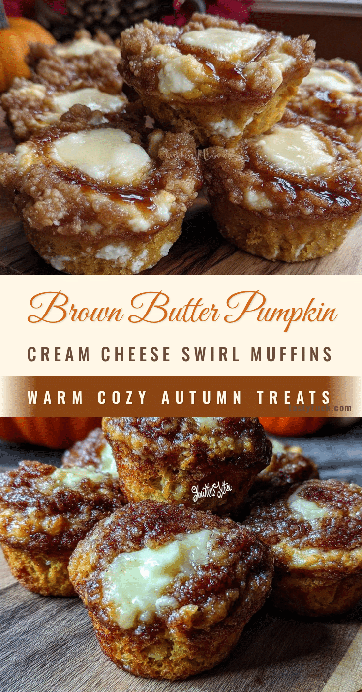 brown butter pumpkin cream cheese muffins recipe