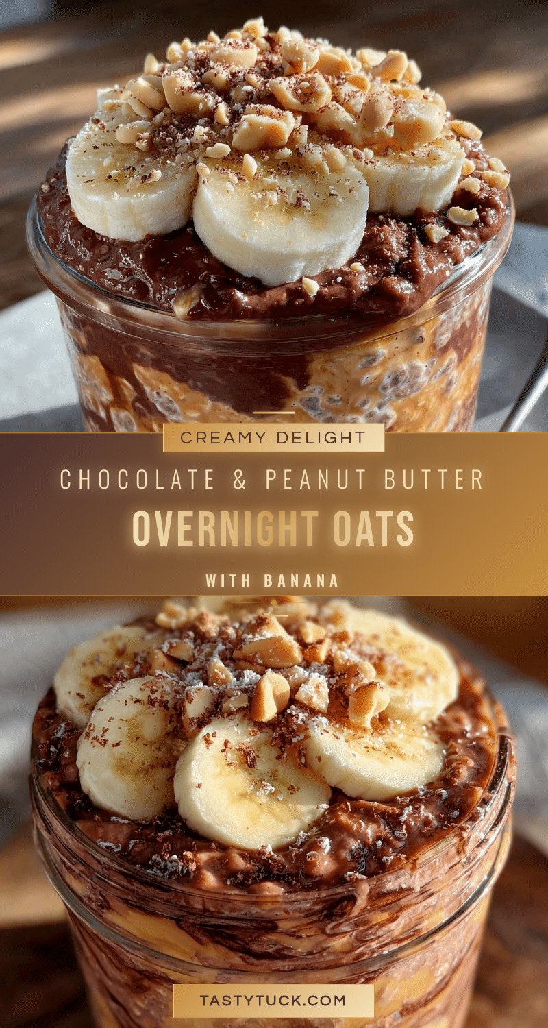 creamy chocolate peanut butter overnight oats recipe