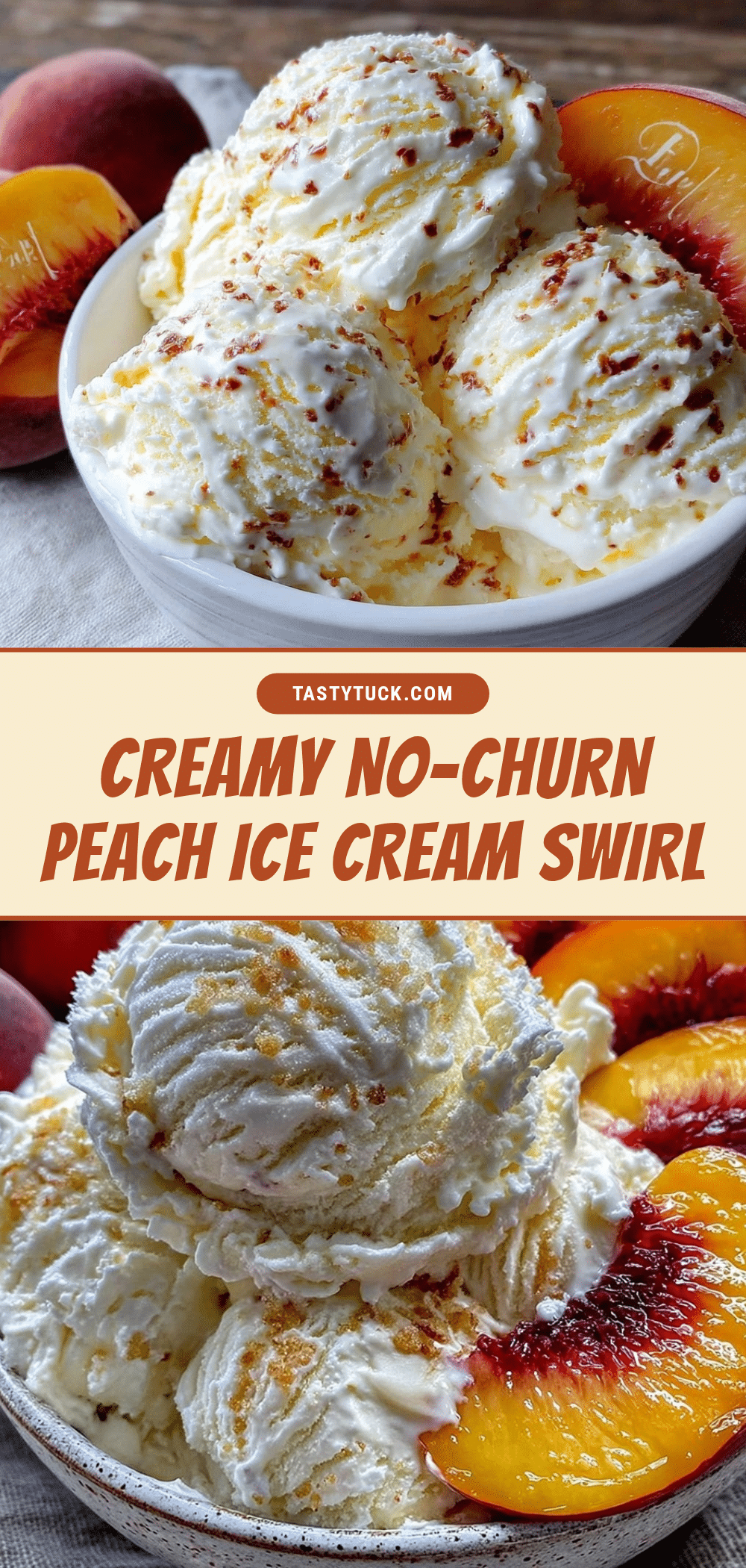 creamy no-churn fresh peach ice cream recipe
