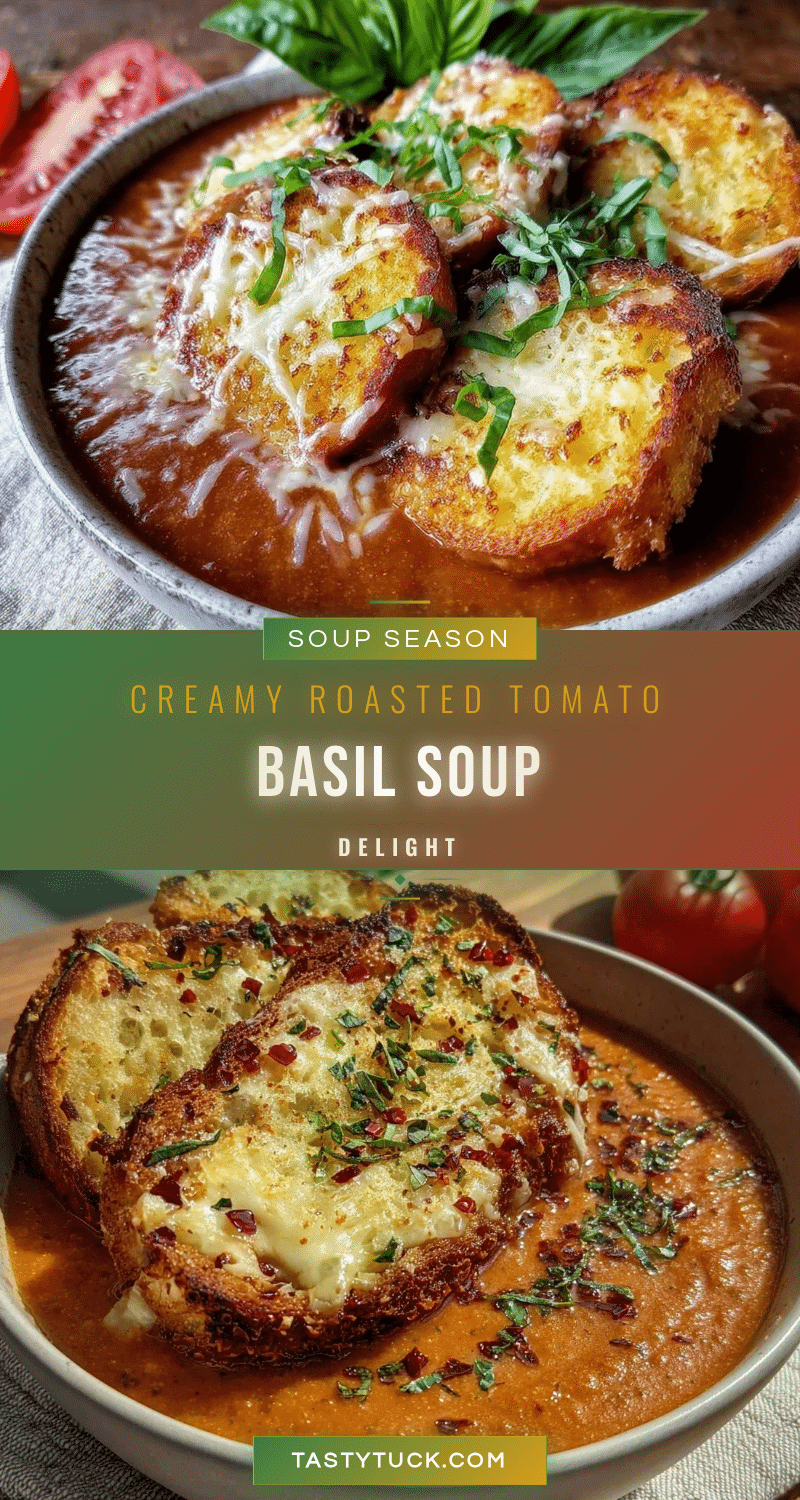 creamy roasted tomato basil soup recipe