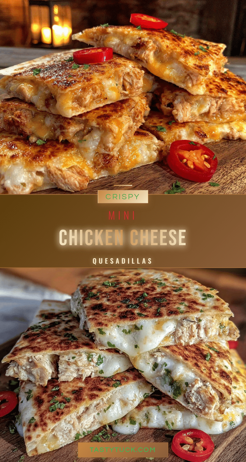 crispy mini chicken and cheese quesadilla triangles recipe