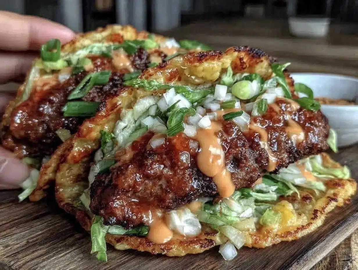 crispy smash burger tacos preparation steps