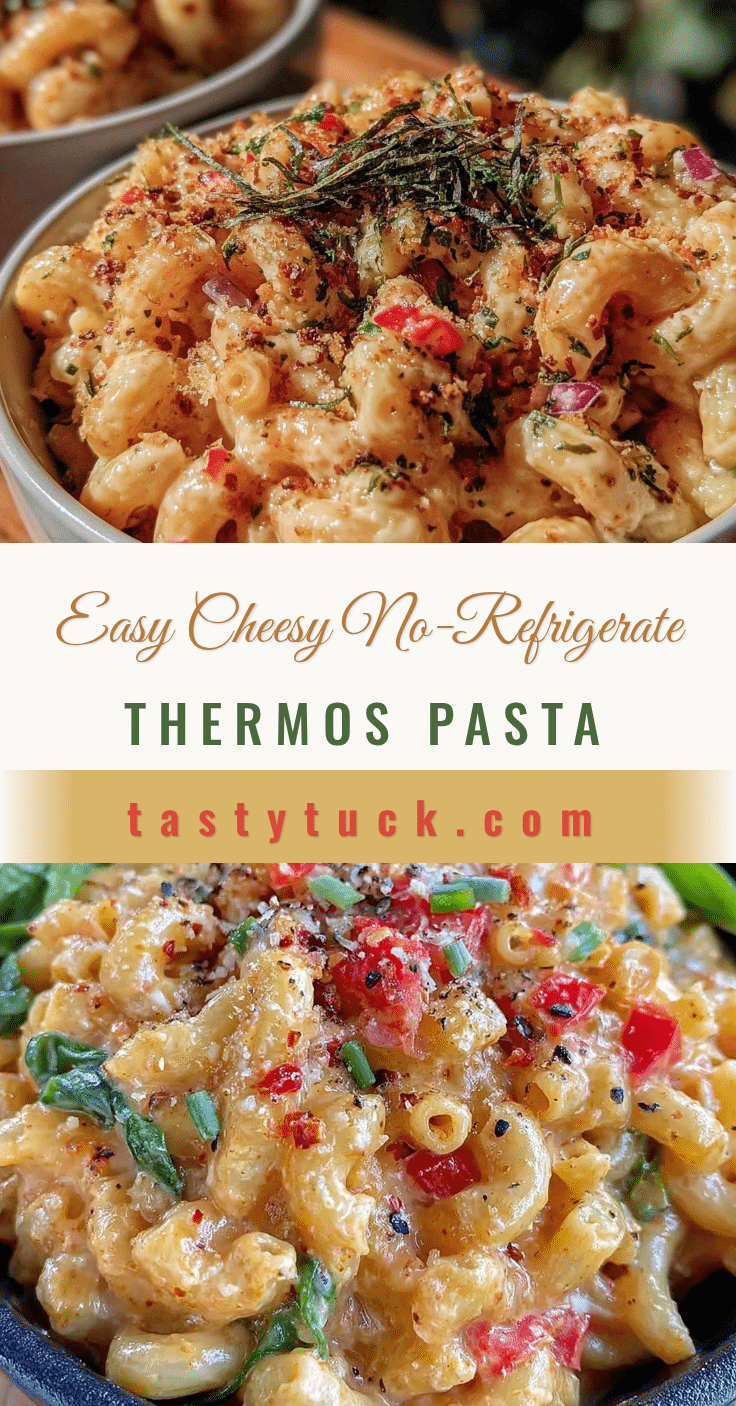 easy cheesy no-refrigerate thermos pasta recipe