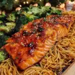 easy crispy sheet pan teriyaki salmon - featured image