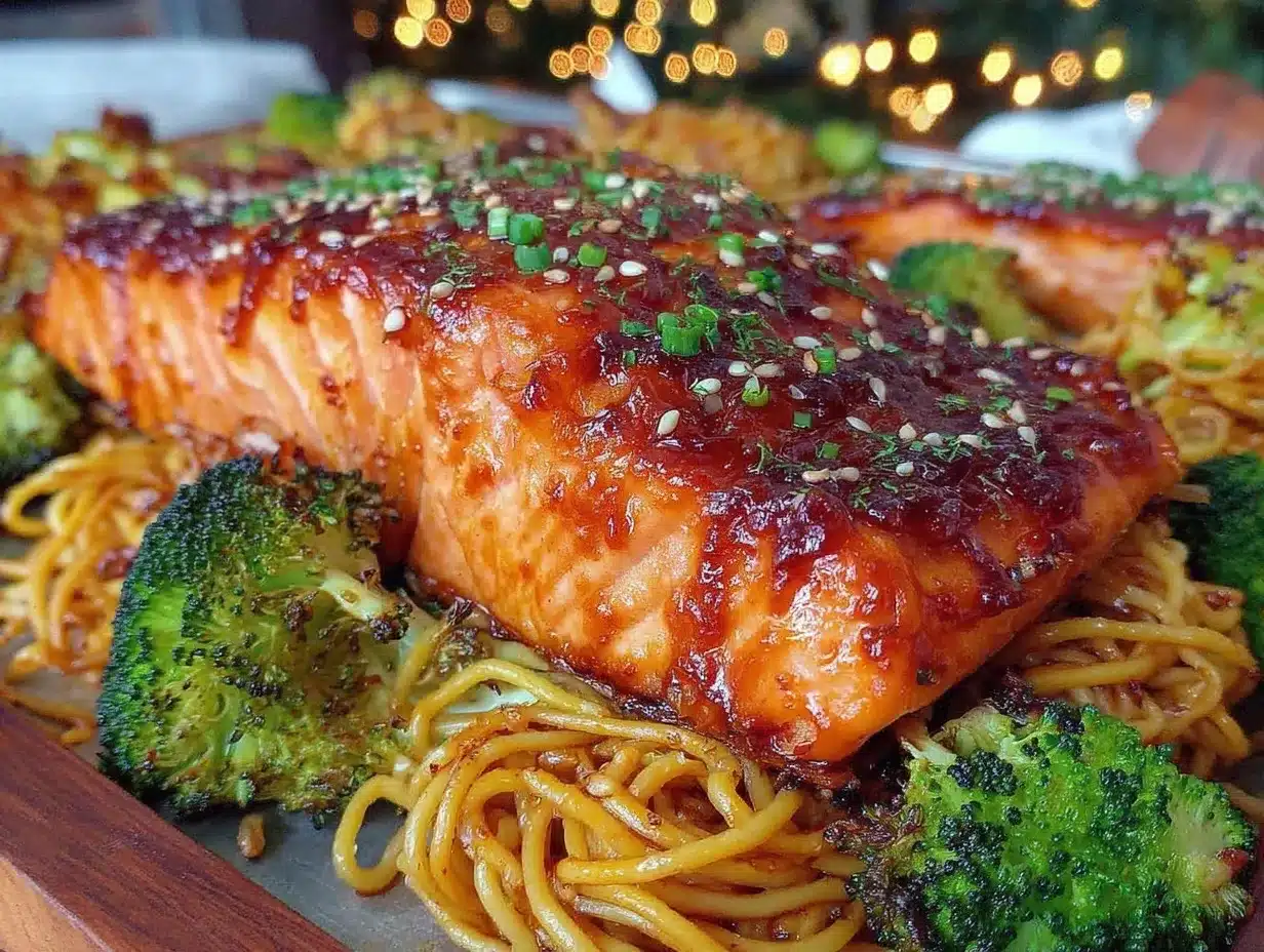 easy crispy sheet pan teriyaki salmon preparation steps