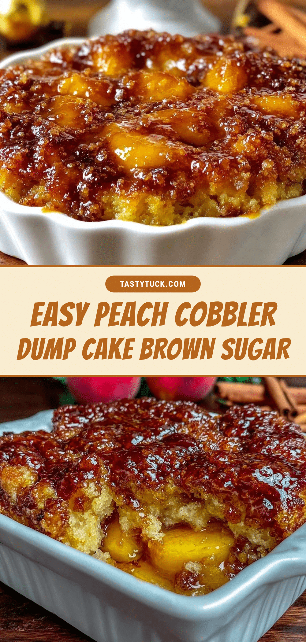 easy peach cobbler dump cake recipe
