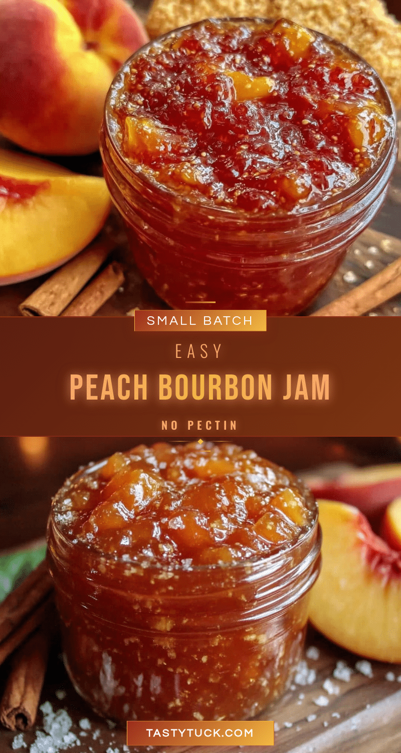 easy small batch peach bourbon jam recipe