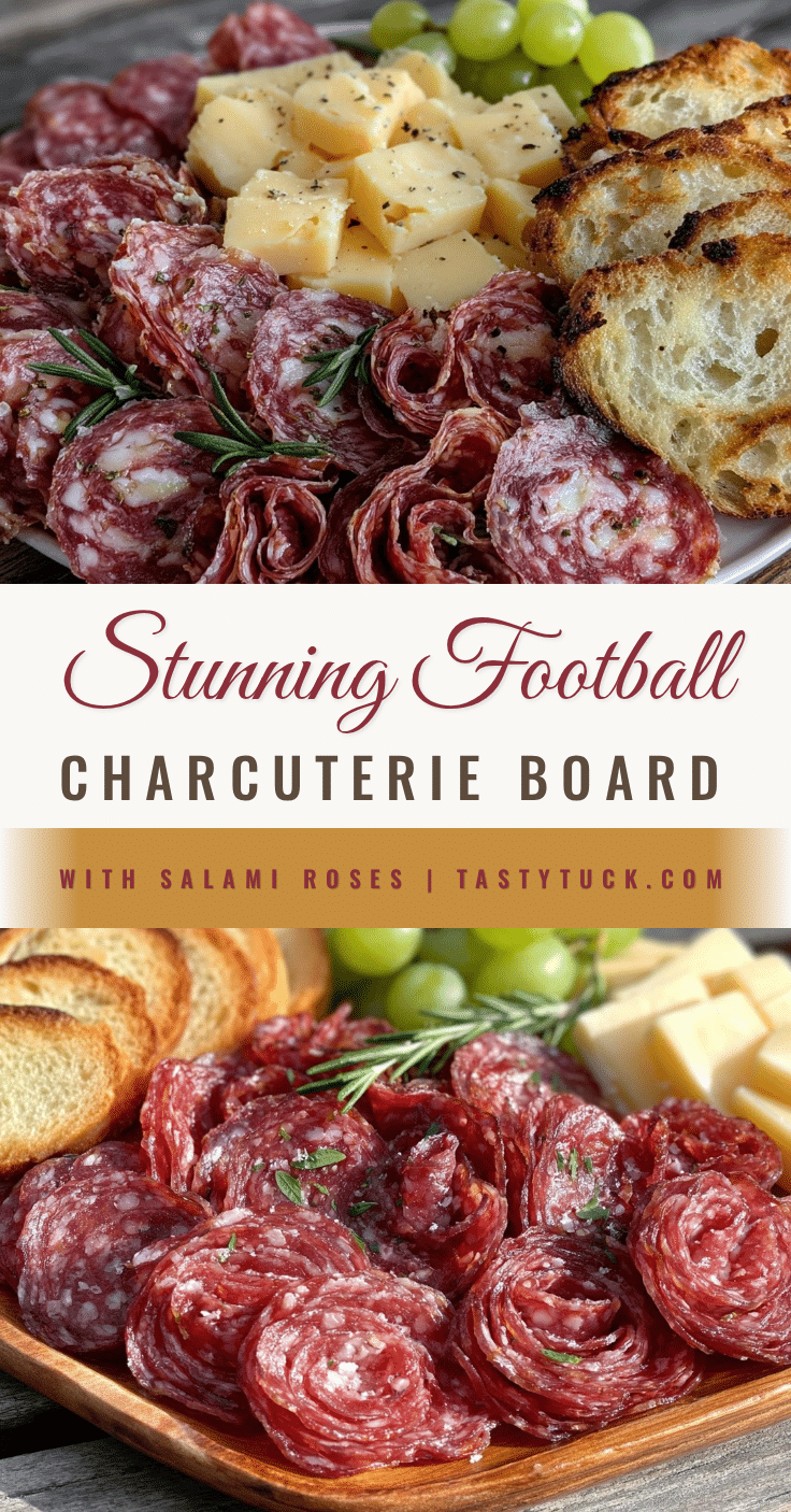 football-shaped charcuterie board recipe