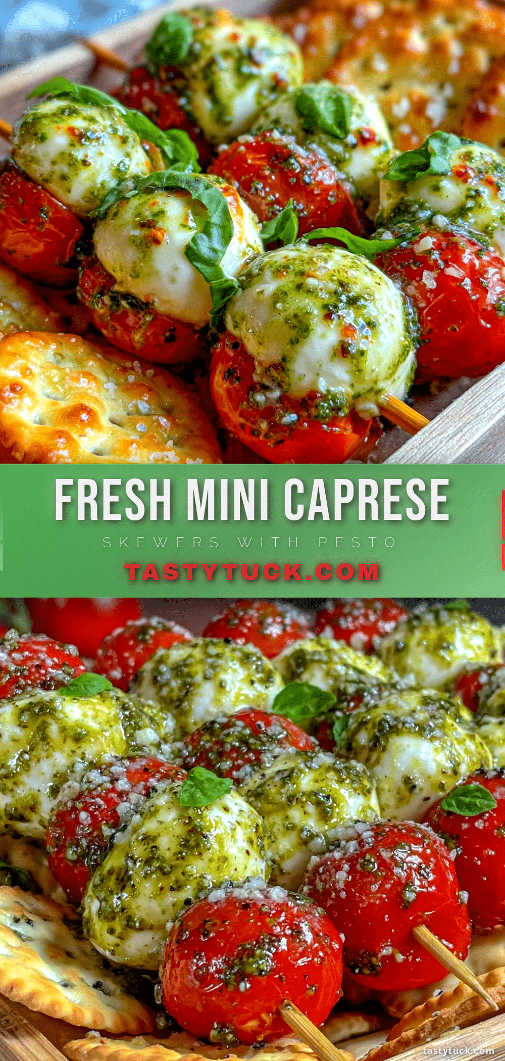 fresh mini Caprese skewer lunchbox recipe