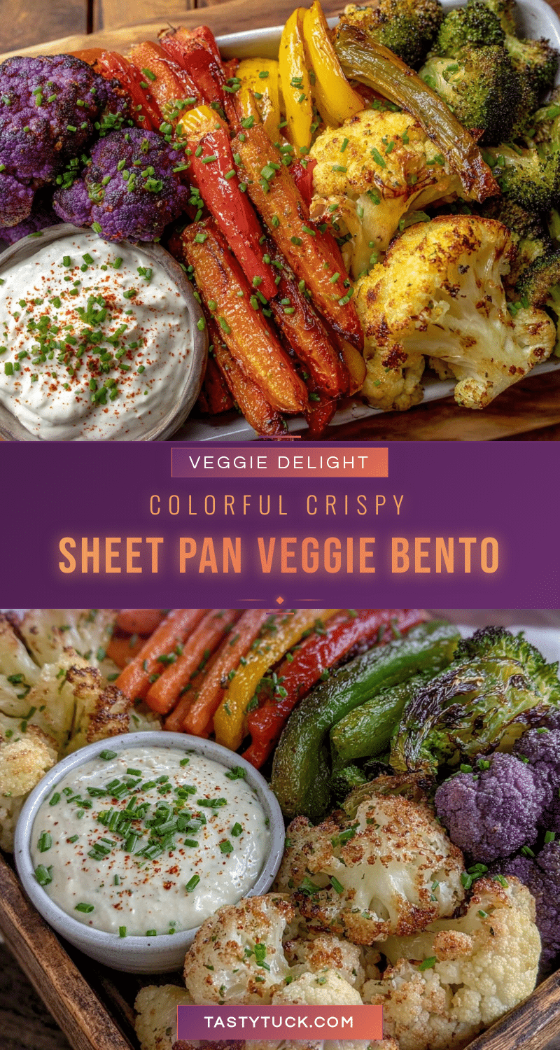 fresh sheet pan rainbow veggie bento box recipe