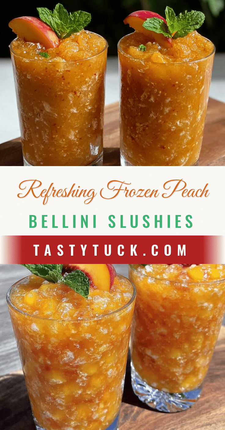 frozen peach bellini slushies recipe