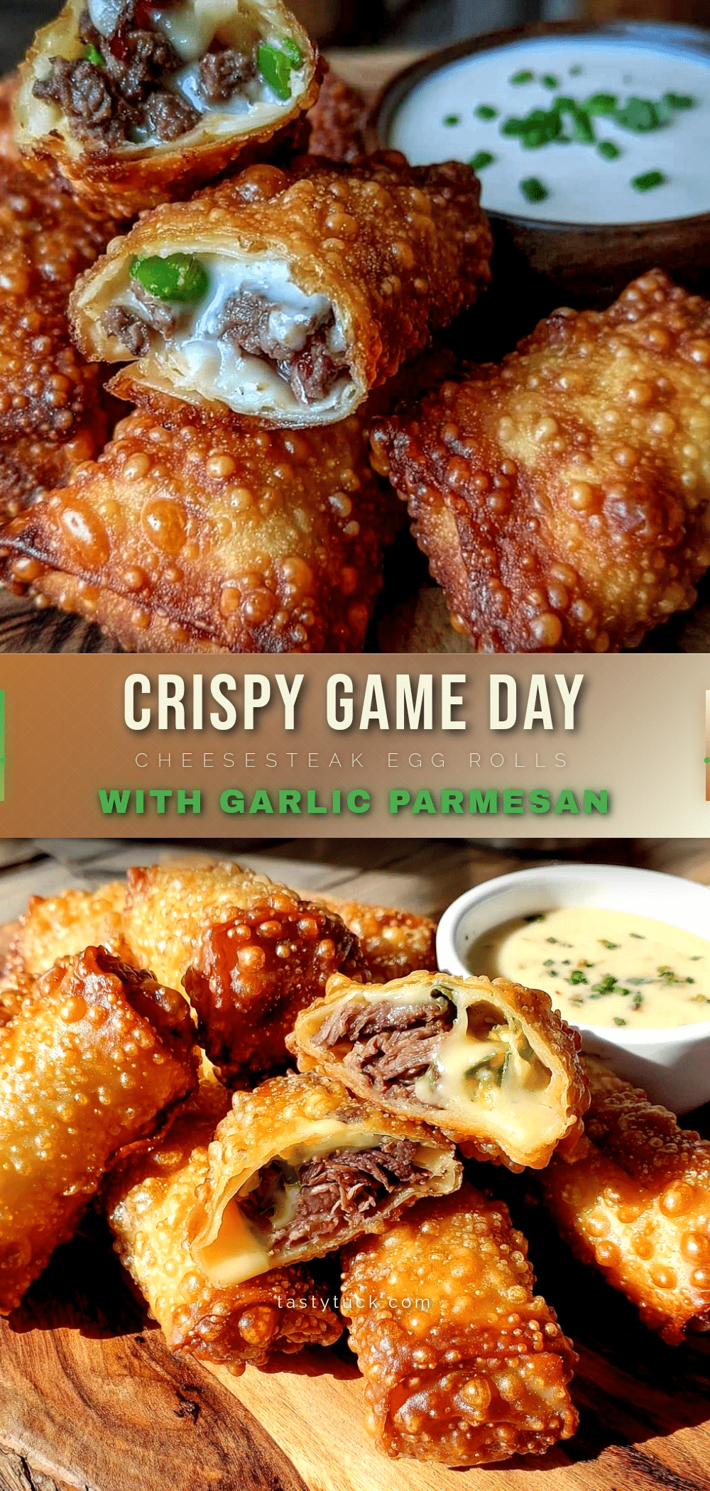 game day cheesesteak egg rolls recipe