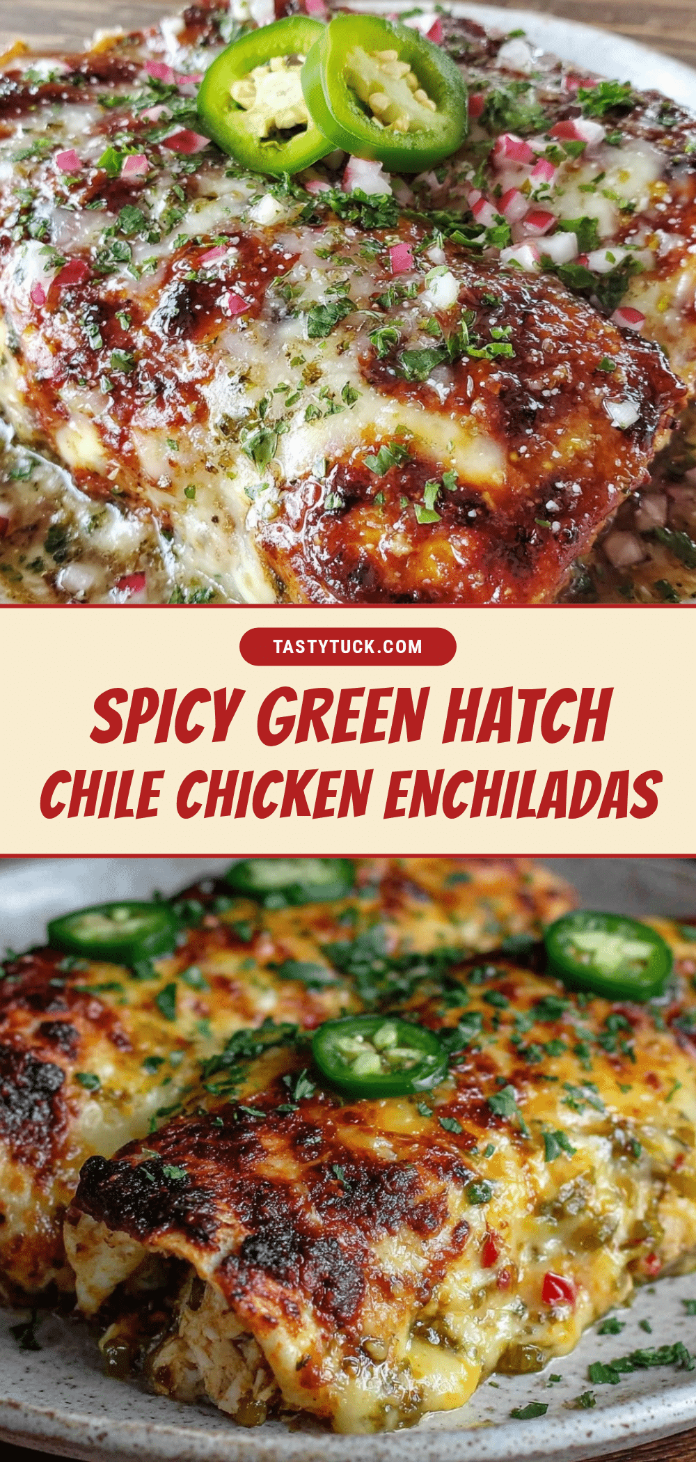 green Hatch chile chicken enchiladas recipe
